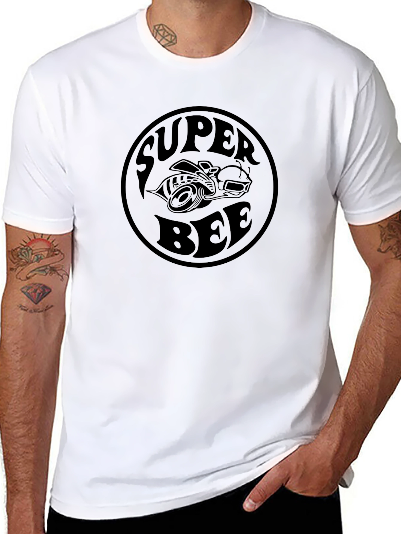 Black Super Bee Graphic T-Shirt - Black view 8