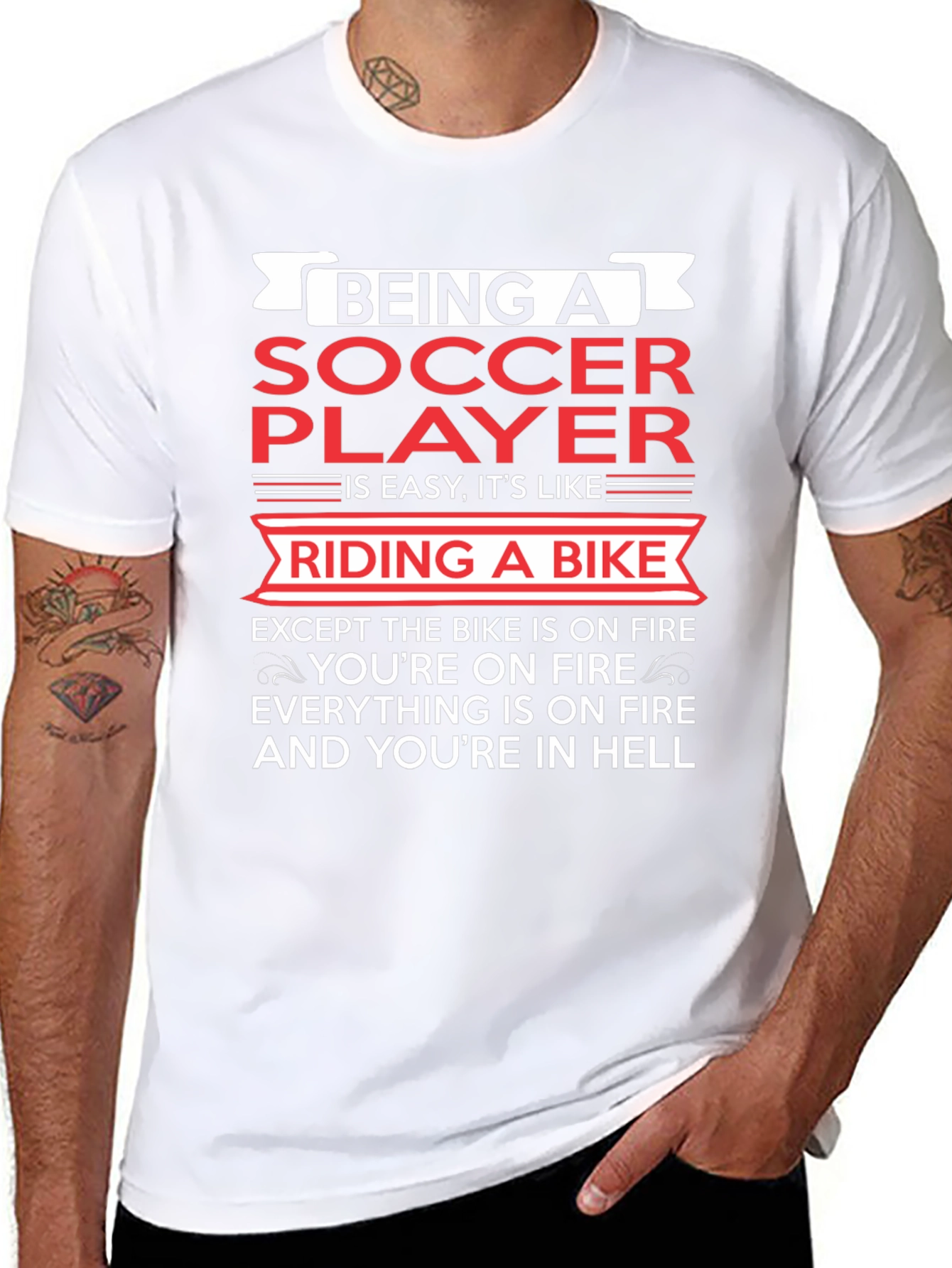 Black Being a Soccer Player T-Shirt - Funny & True! view 8