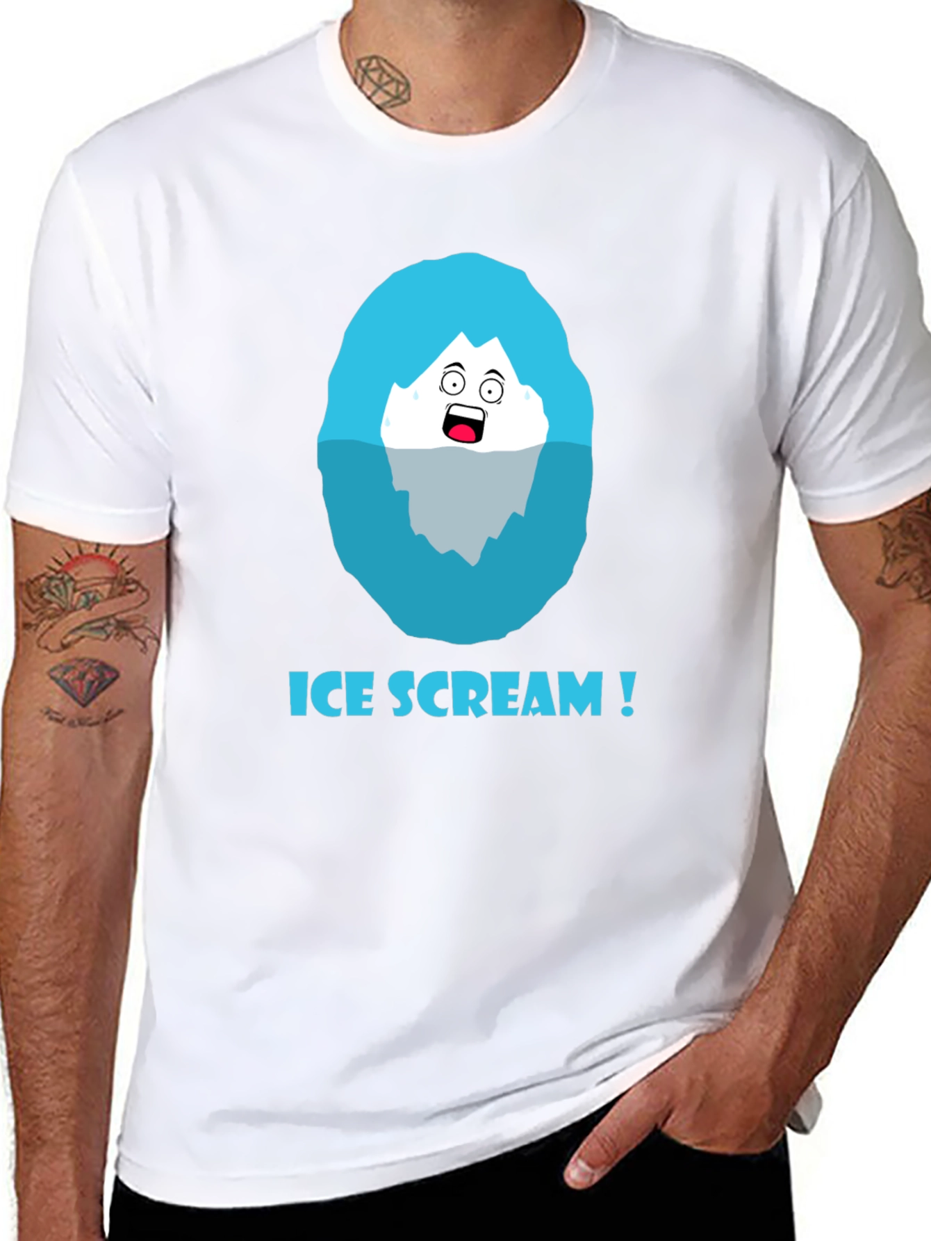 Black Ice Scream T-Shirt - Funny Graphic Tee view 8
