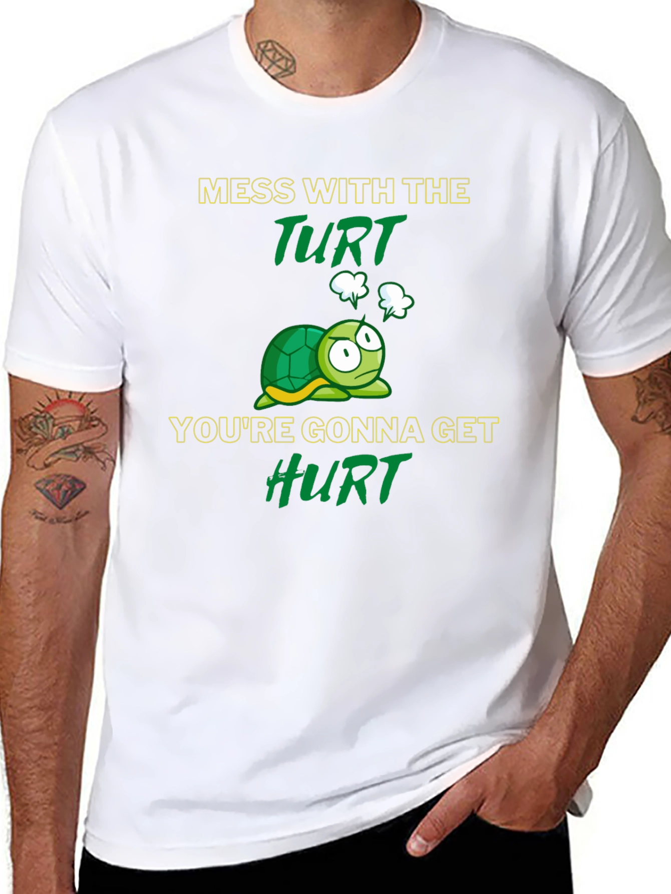 Black Mess with the Turt Graphic T-Shirt view 8