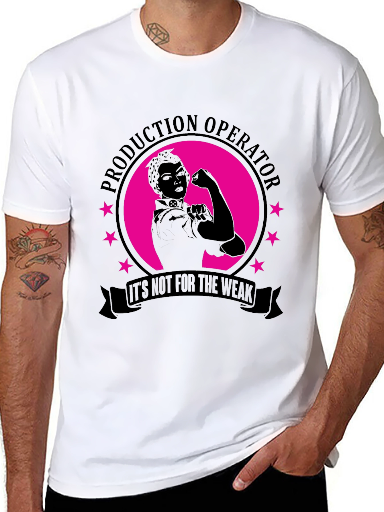 Black Production Operator "Not for the Weak" T-Shirt view 8