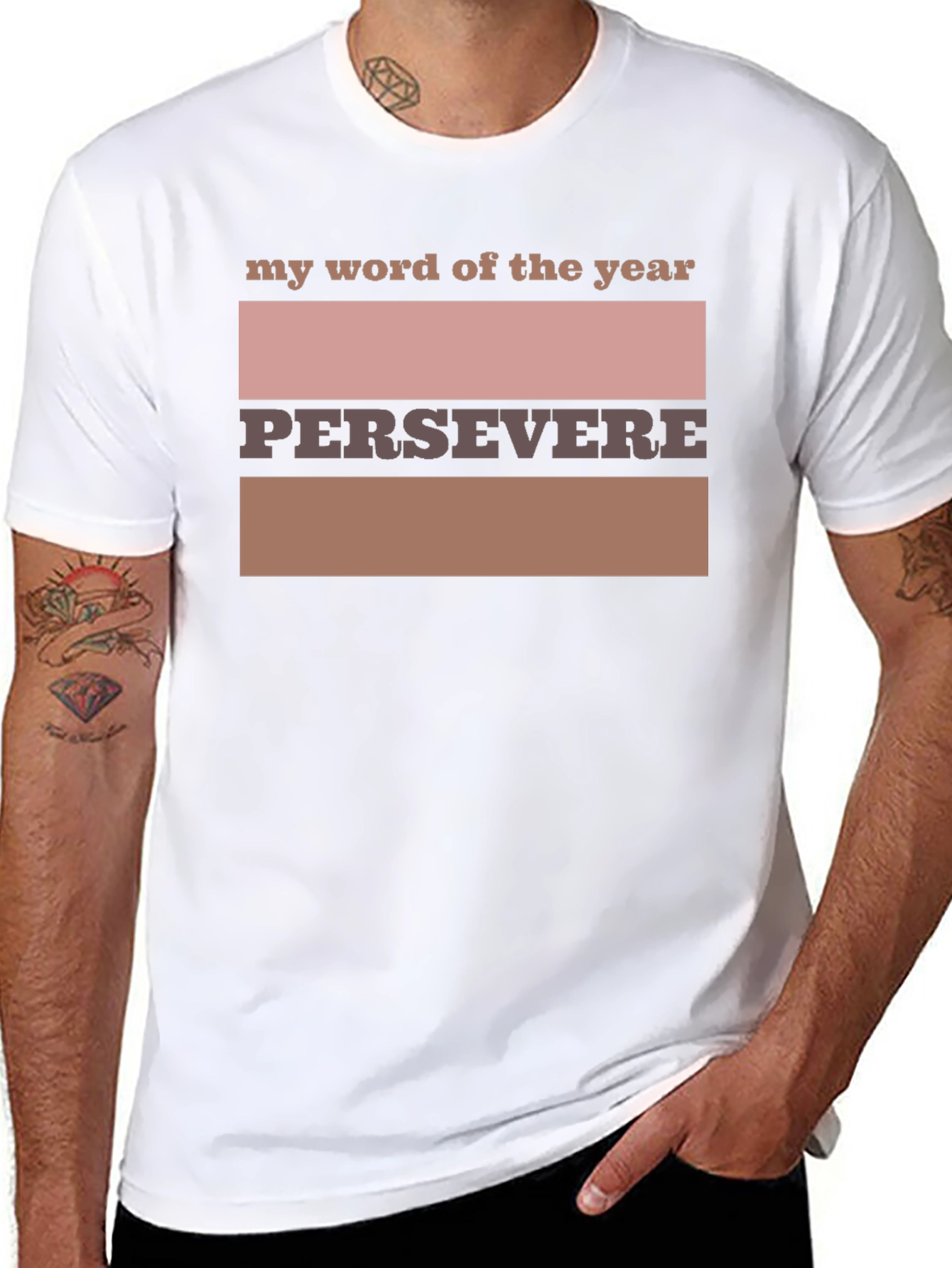 Black Persevere Word of the Year Graphic Tee view 8