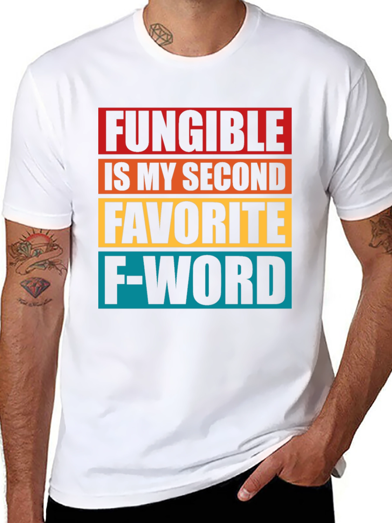 Black Fungible Second Favorite F-Word T-Shirt - Black view 8
