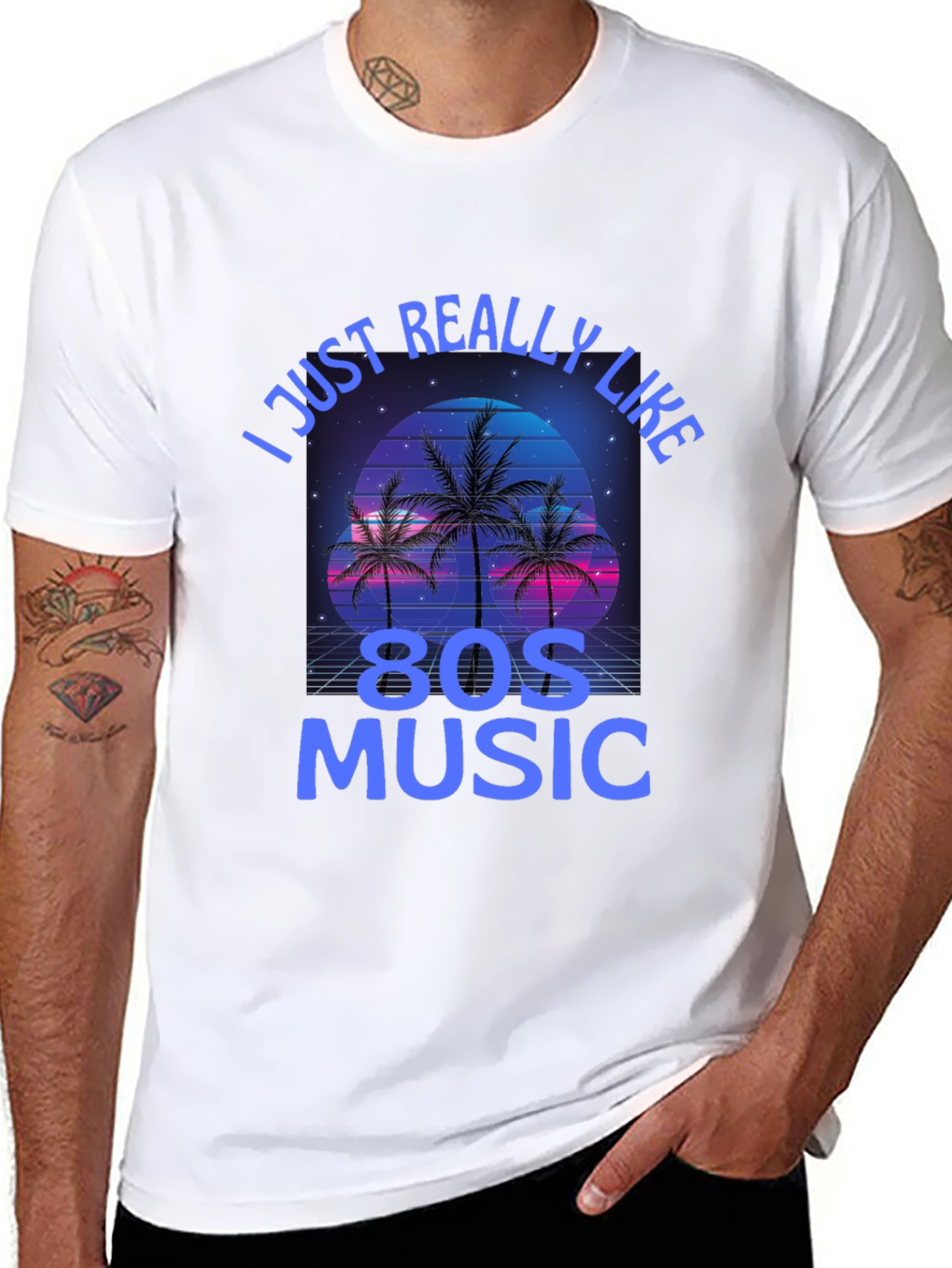 Retro 80s Music Graphic Tee - Nostalgic Vibes - 8