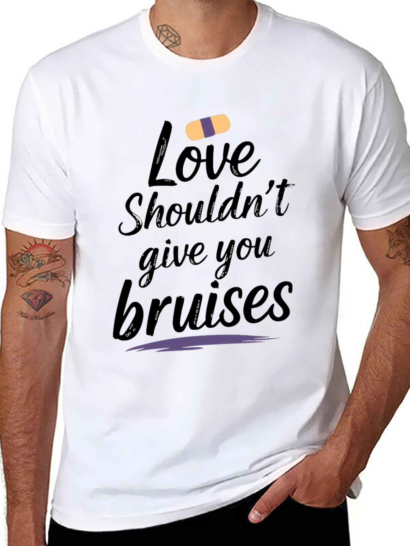Black Love Shouldn't Bruise Graphic Tee view 8