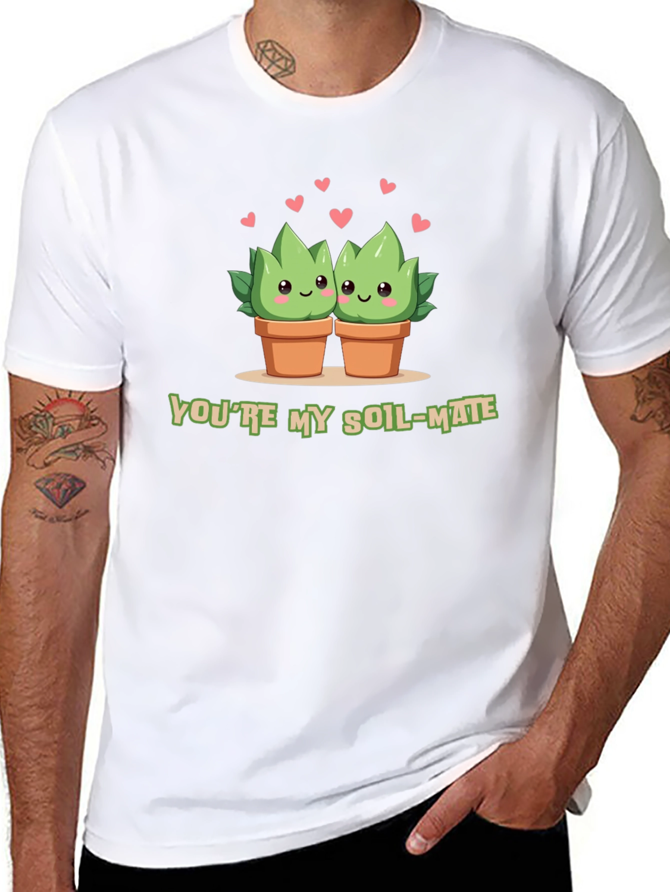 Black Soil-Mate Succulent Plant T-Shirt view 8