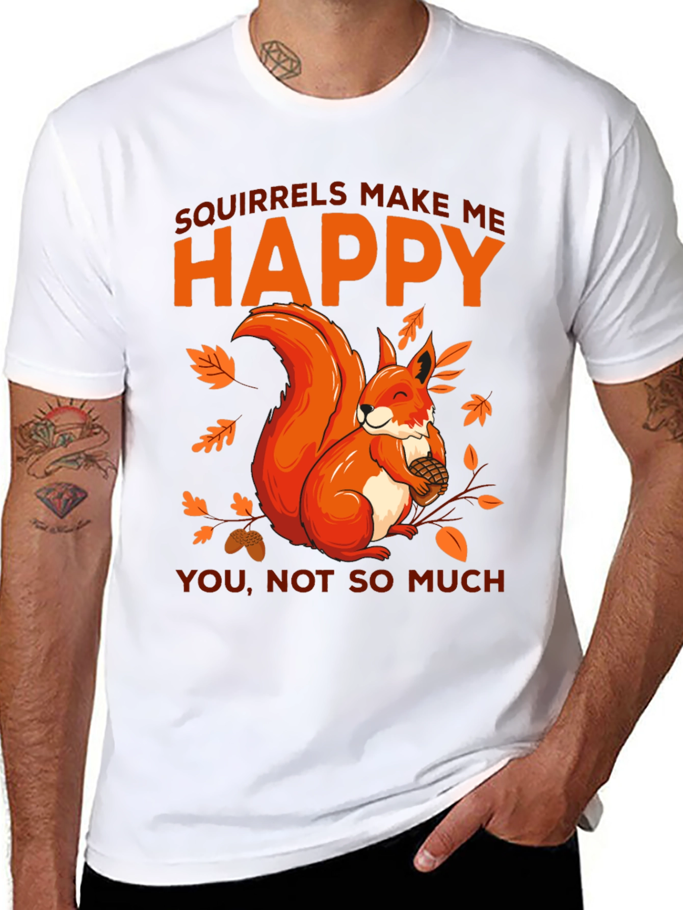 Black Squirrels Make Me Happy Graphic T-Shirt view 8