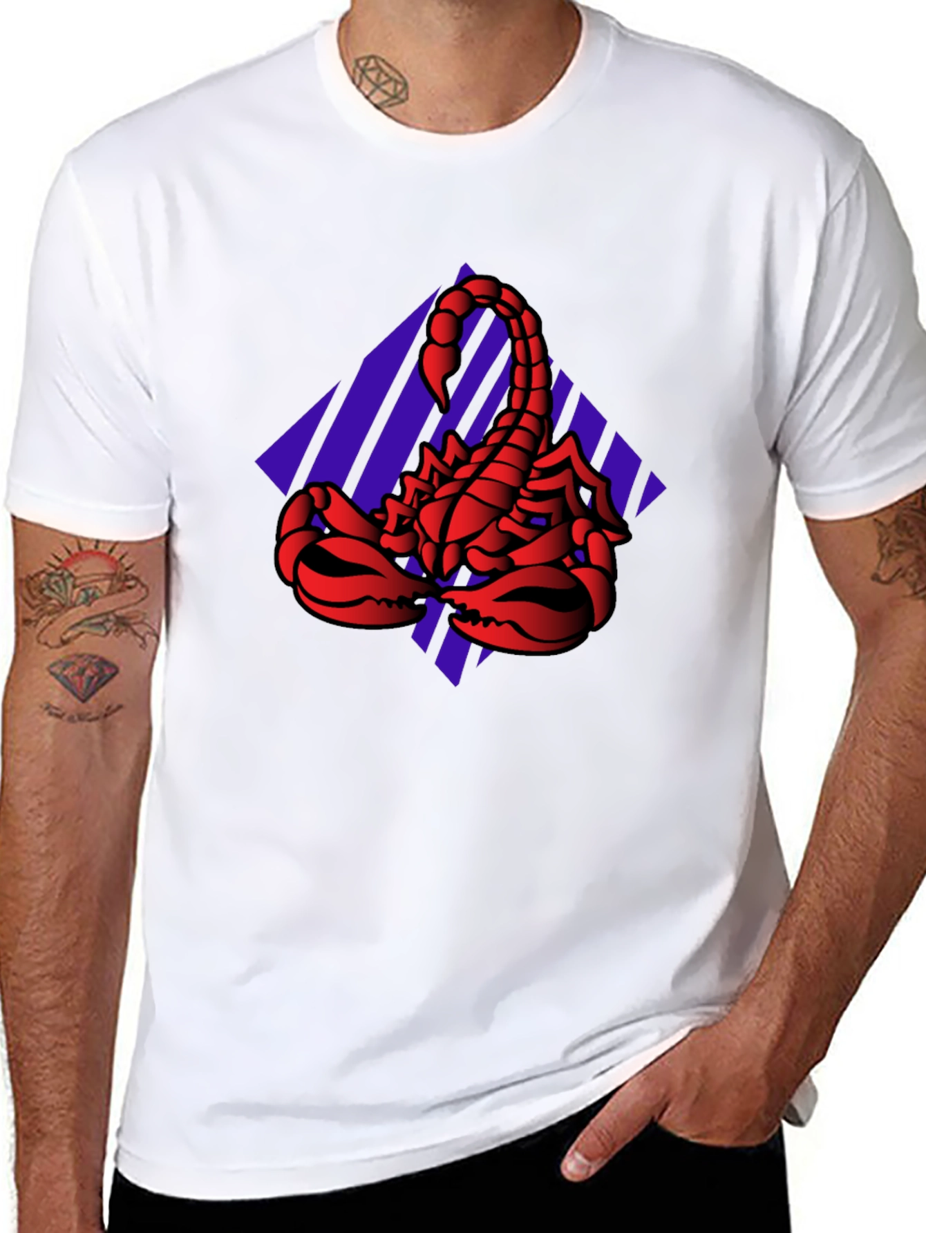 Black Scorpion Graphic Tee - Bold Red Design view 8