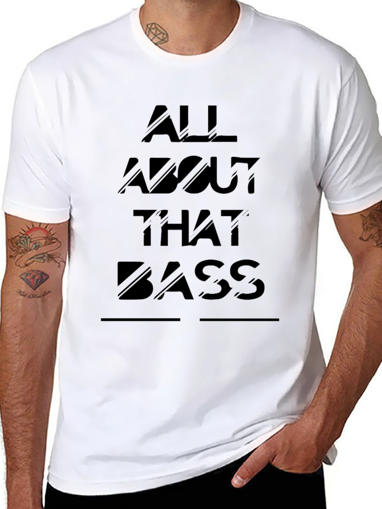 Black All About That Bass Graphic T-Shirt - Black view 8