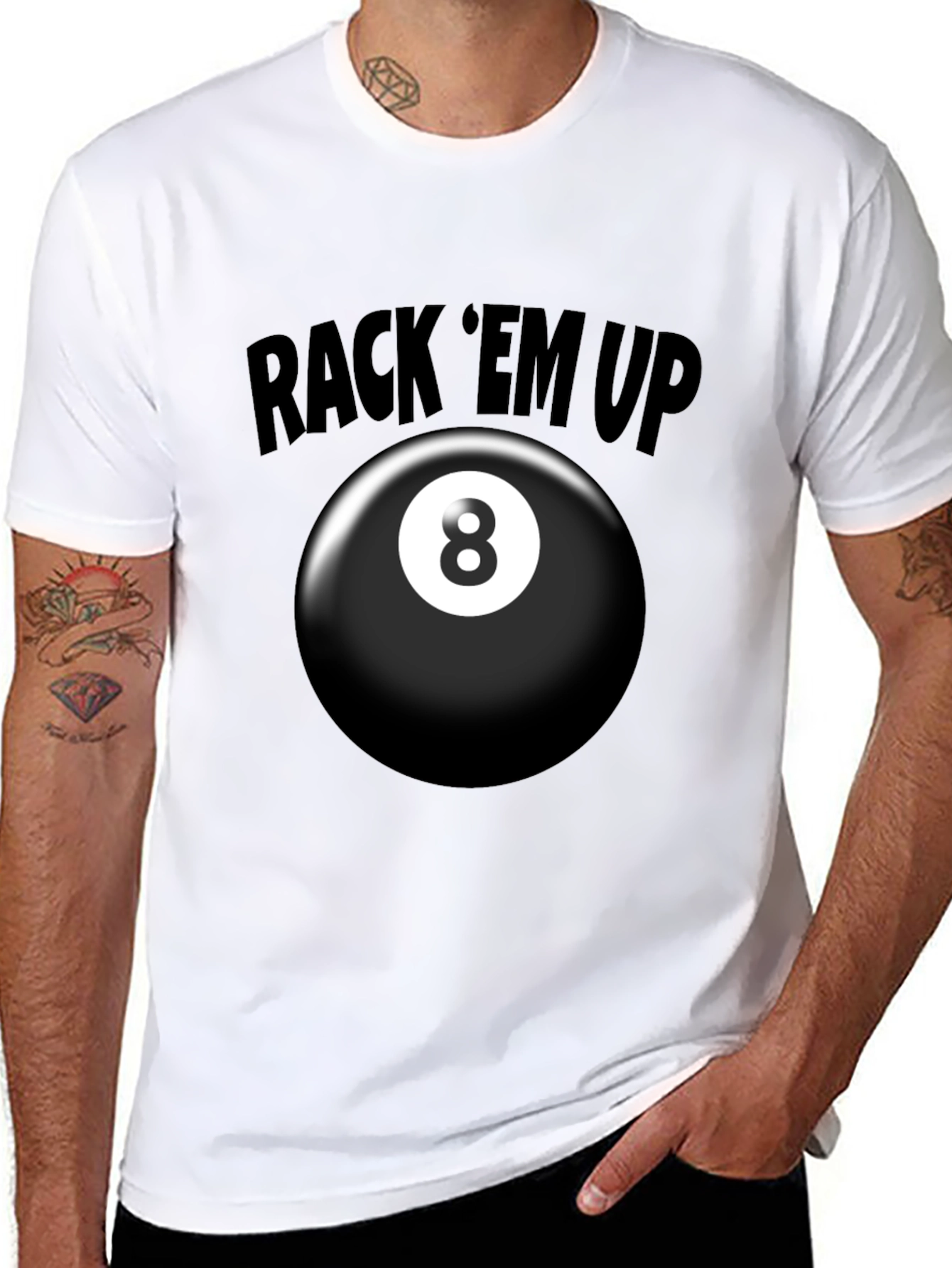 Rack 'Em Up 8 Ball Graphic T-Shirt - 8