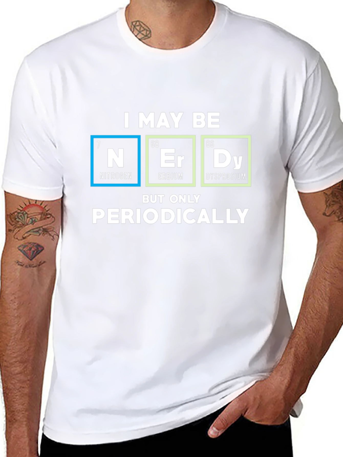 Black Nerdy Periodic Table T-Shirt - Science Geek Tee view 8