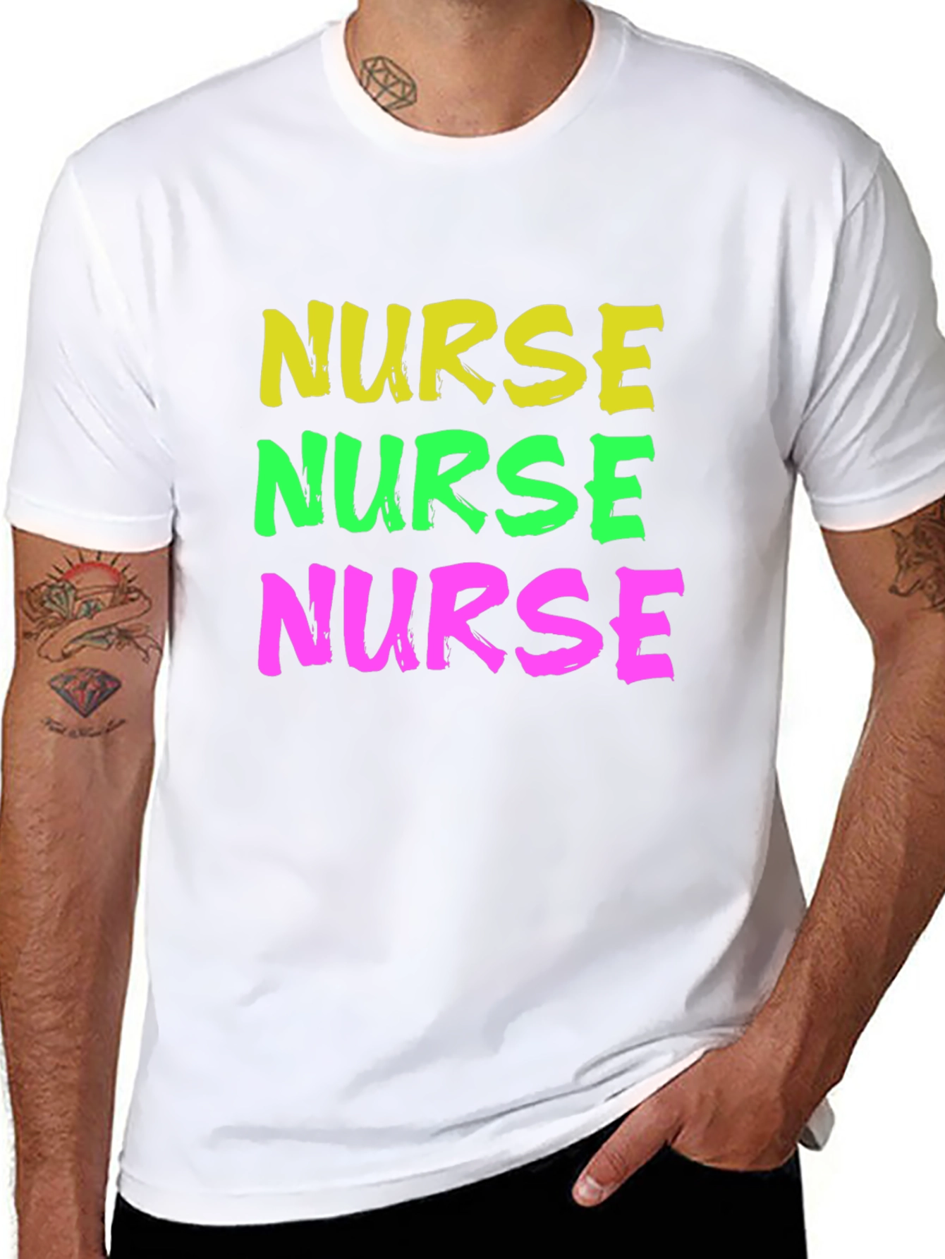 Black Nurse Stack Graphic Tee - Black Cotton view 8