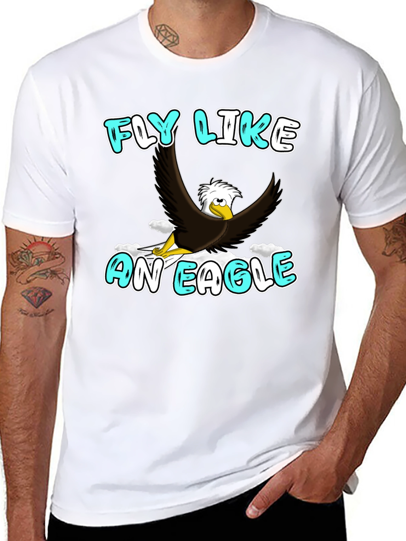 Black Fly Like An Eagle Graphic Tee view 8