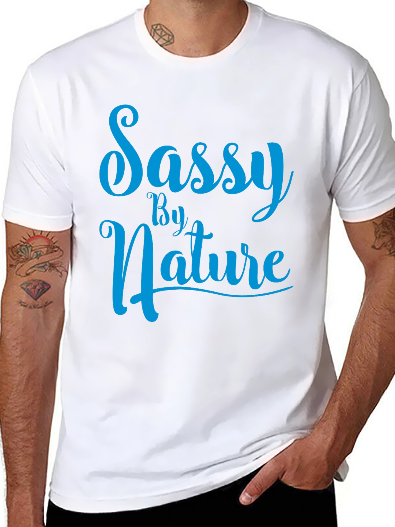 Black Sassy By Nature Graphic Tee view 8