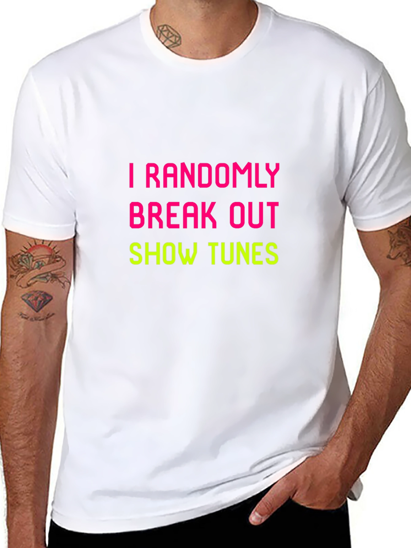Black Random Show Tunes Graphic Tee view 8
