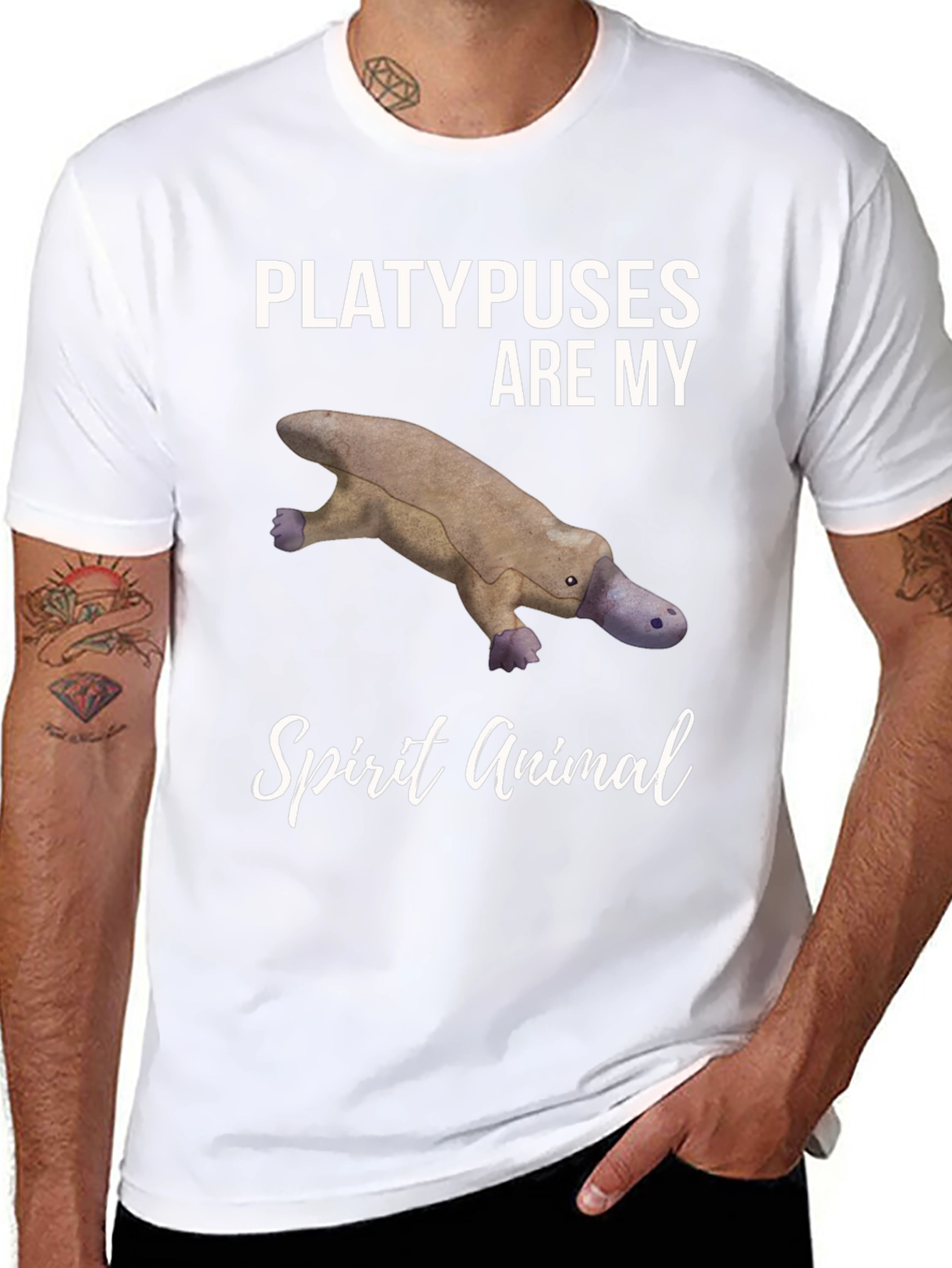 Black Platypus Spirit Animal Graphic Tee view 8