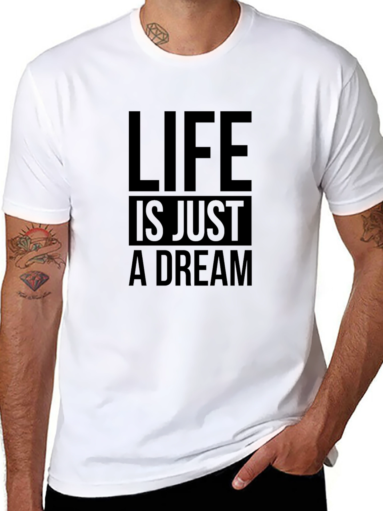 Black Life Is Just A Dream Graphic T-Shirt view 8