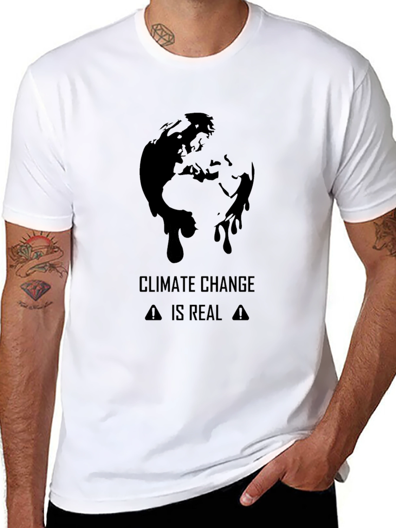 Black Climate Change Awareness Tee view 8