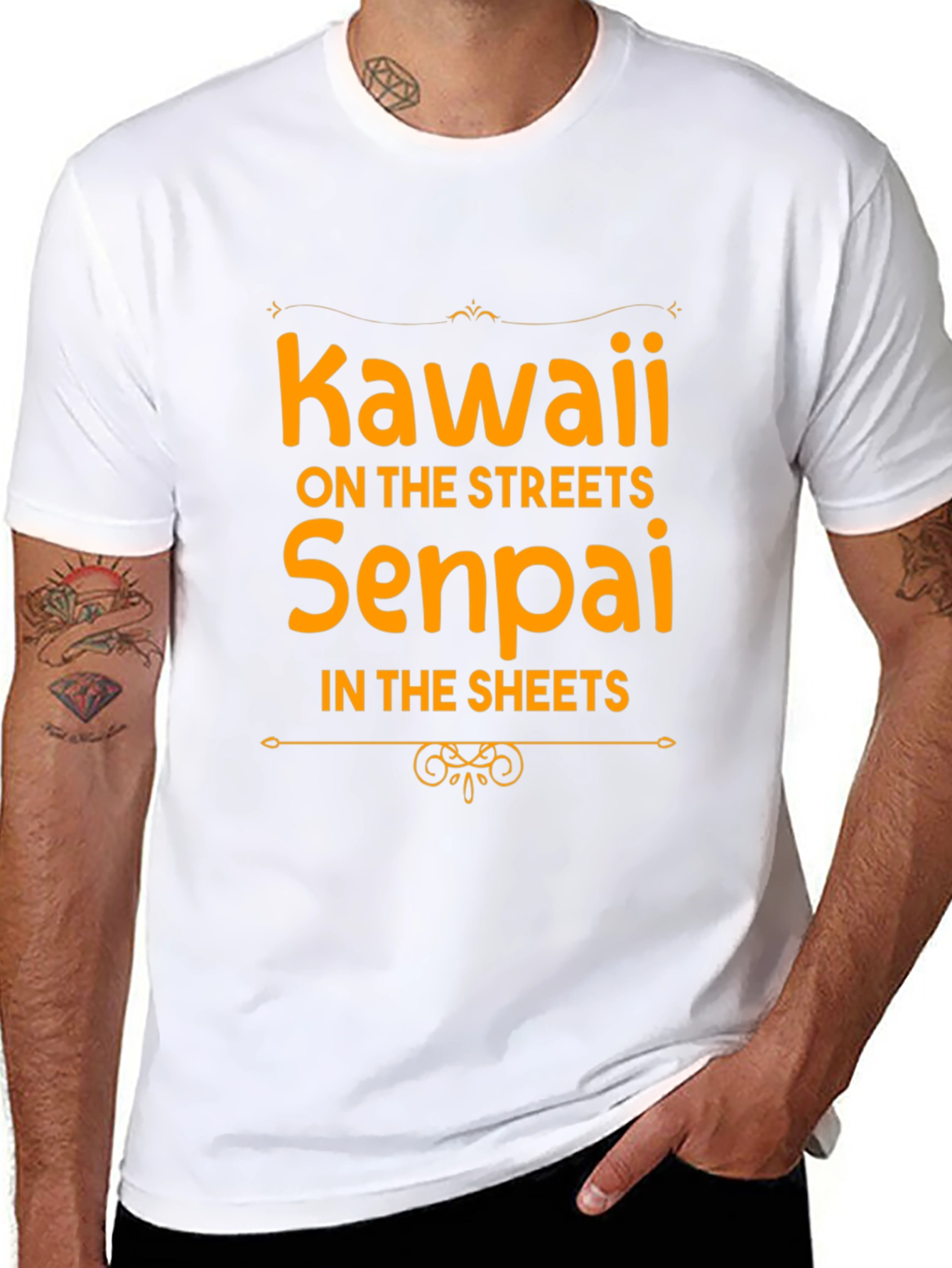Black Kawaii Senpai Graphic T-Shirt - Anime Inspired Apparel view 8