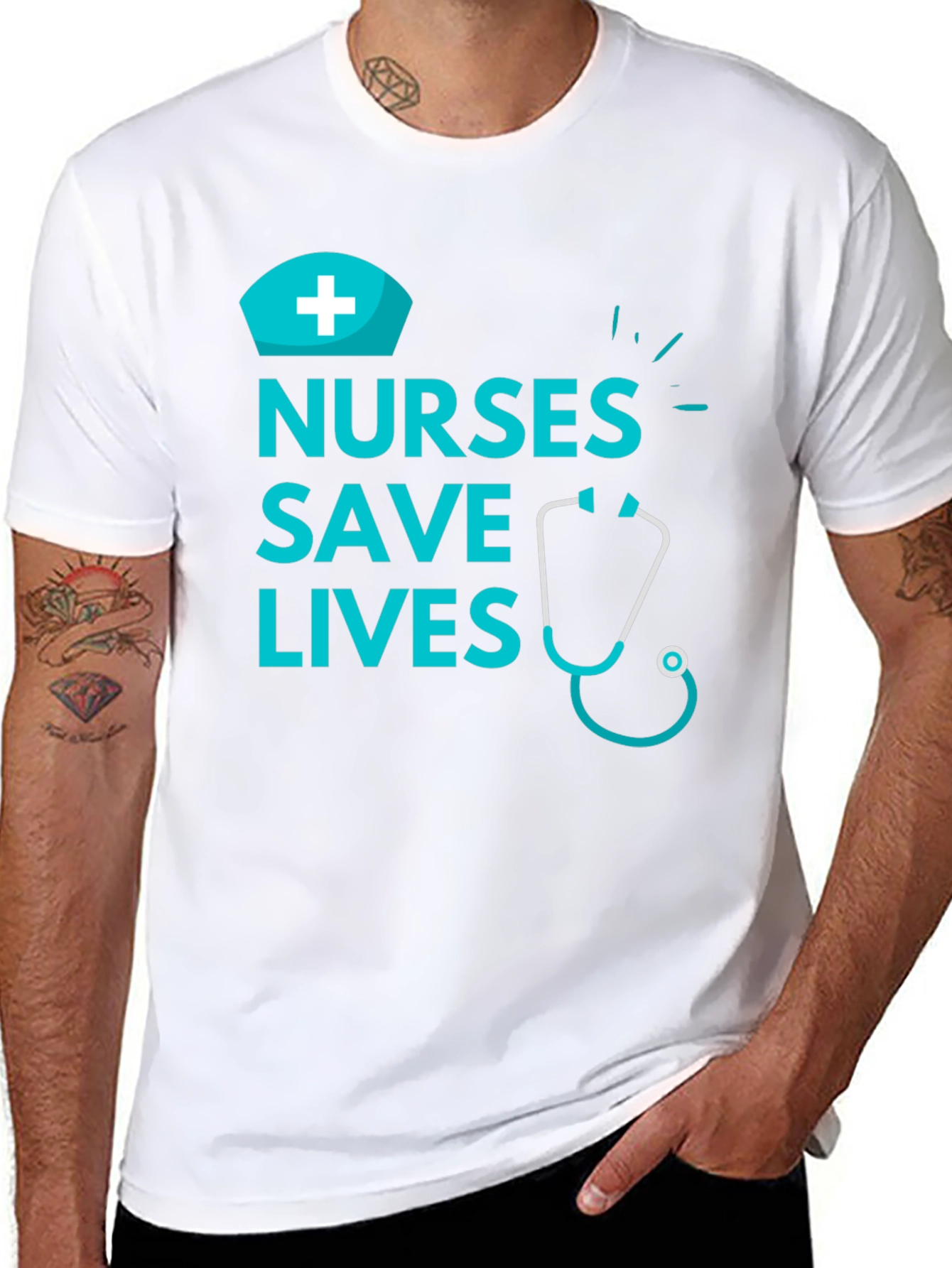 Black Nurses Save Lives Graphic Tee view 8