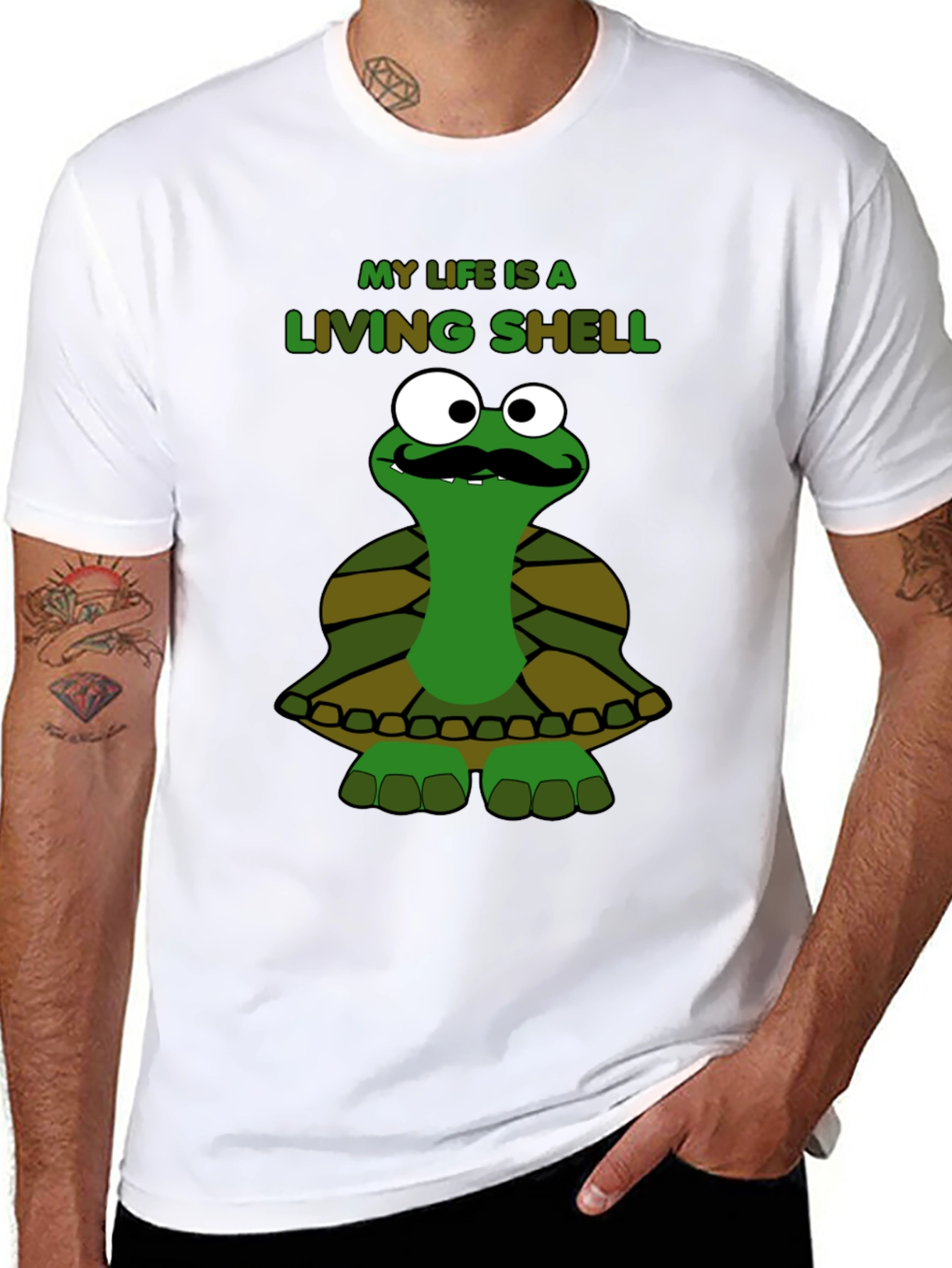 Black My Life is a Living Shell Turtle T-Shirt view 8