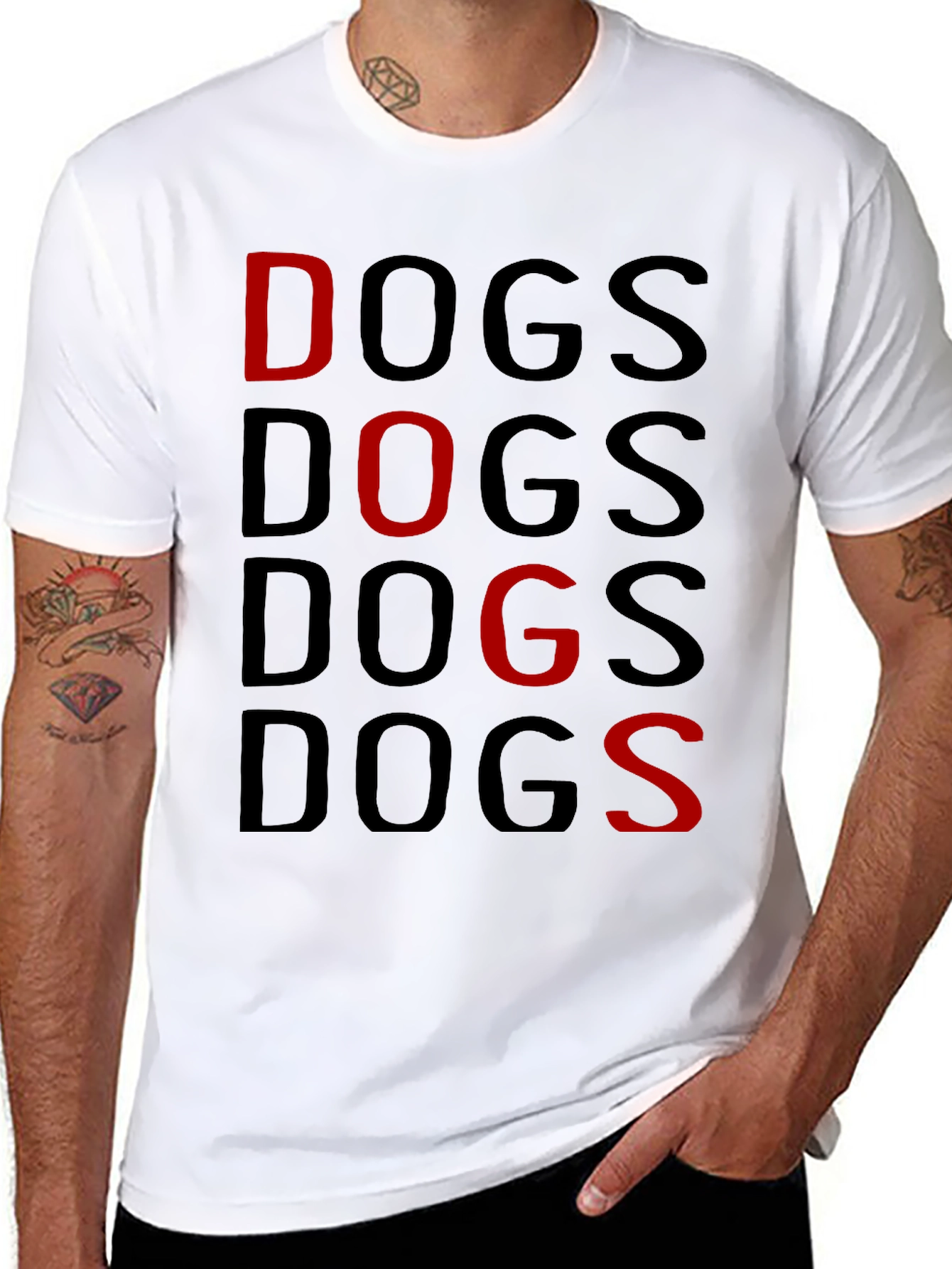 Black Dogs Graphic Print T-Shirt view 8