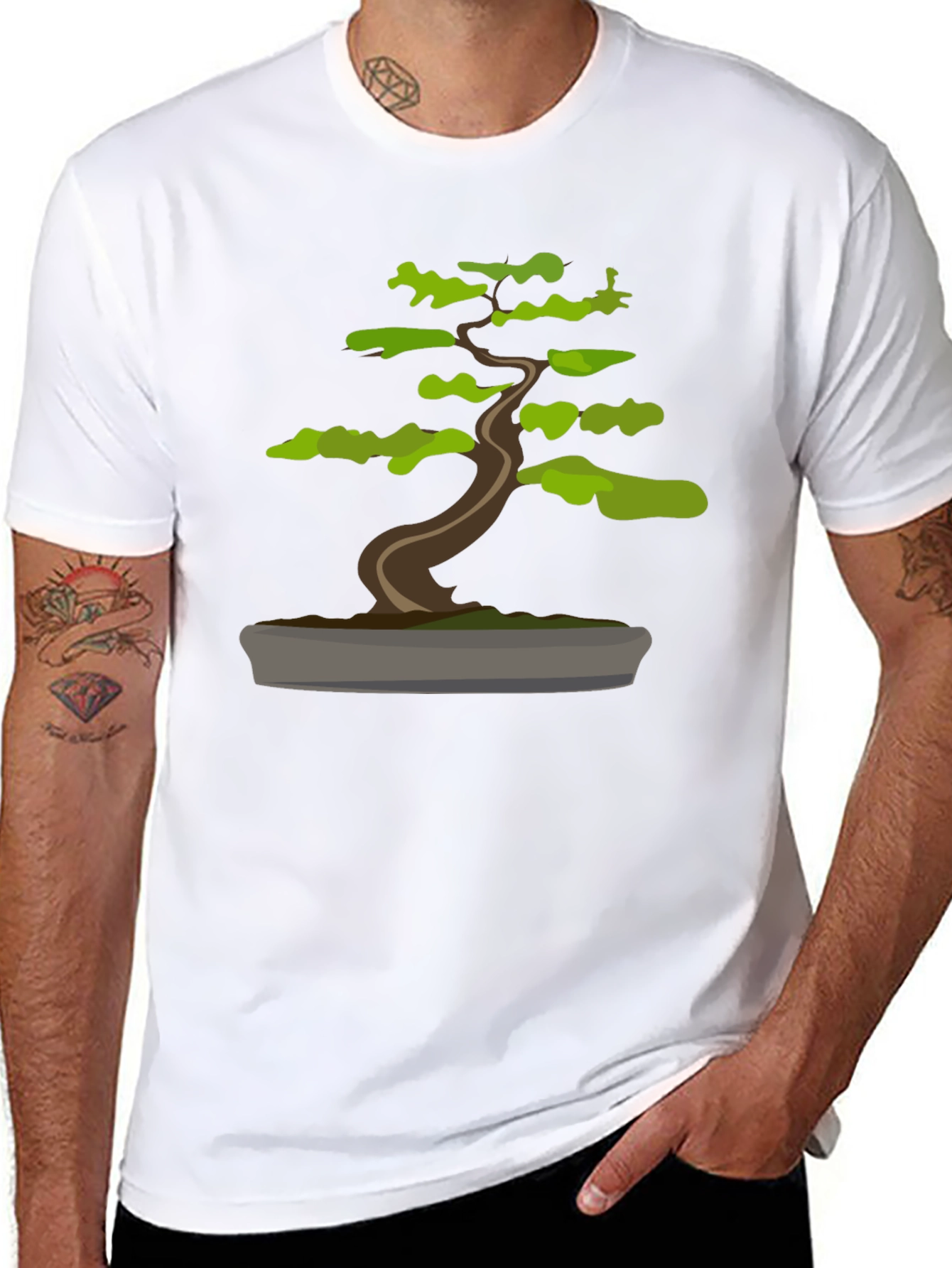 Black Bonsai Tree Graphic Tee - Unisex view 8