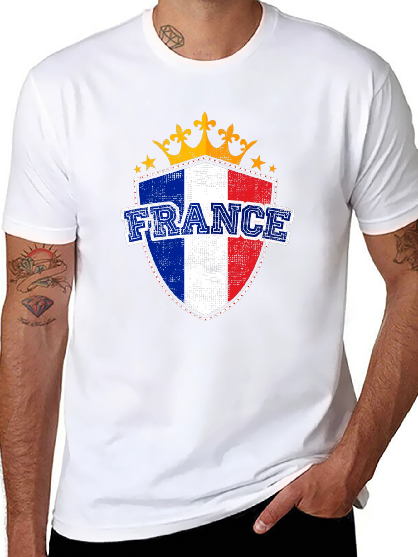 Black France Shield T-Shirt - French Pride Tee view 8