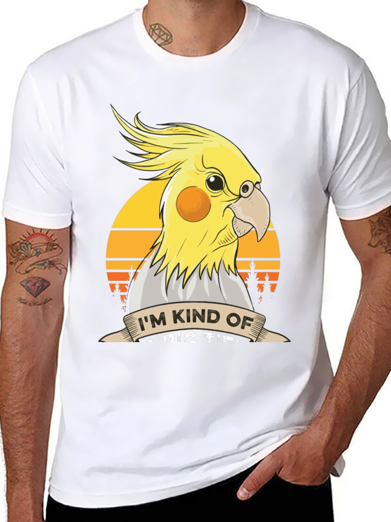 Black Cockatiel T-Shirt: Big Tipper Bird Lover Tee view 8