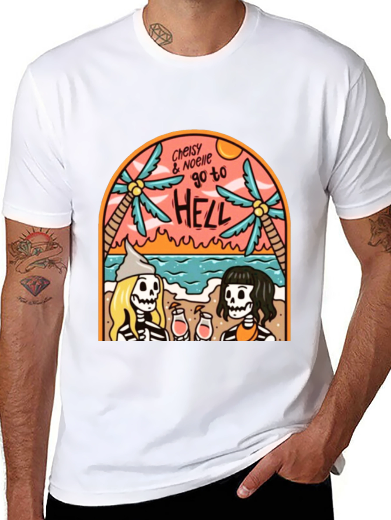 Black Cheisy & Noelle Go To HELL T-Shirt view 8