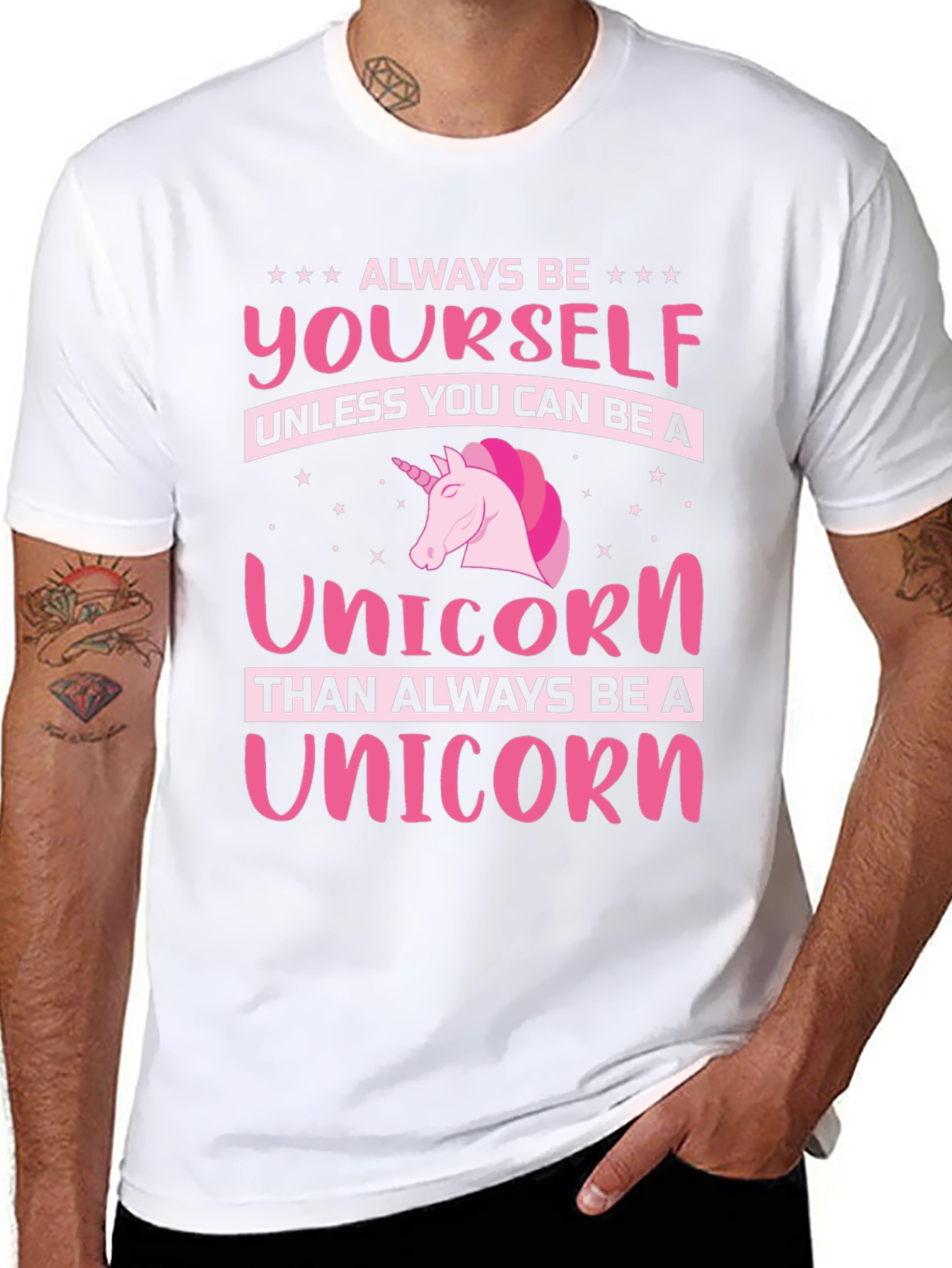 Black Always Be a Unicorn T-Shirt Funny Novelty Tee view 8
