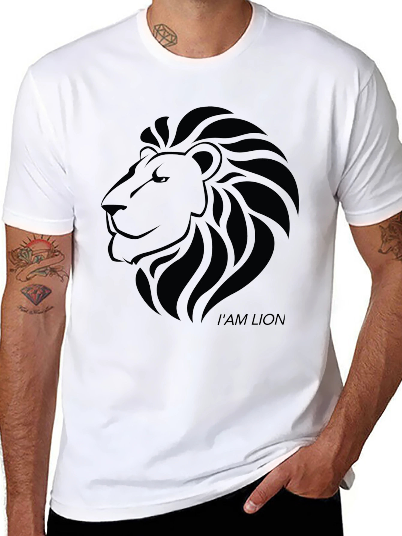 Black Lion Graphic Tee - Black view 8
