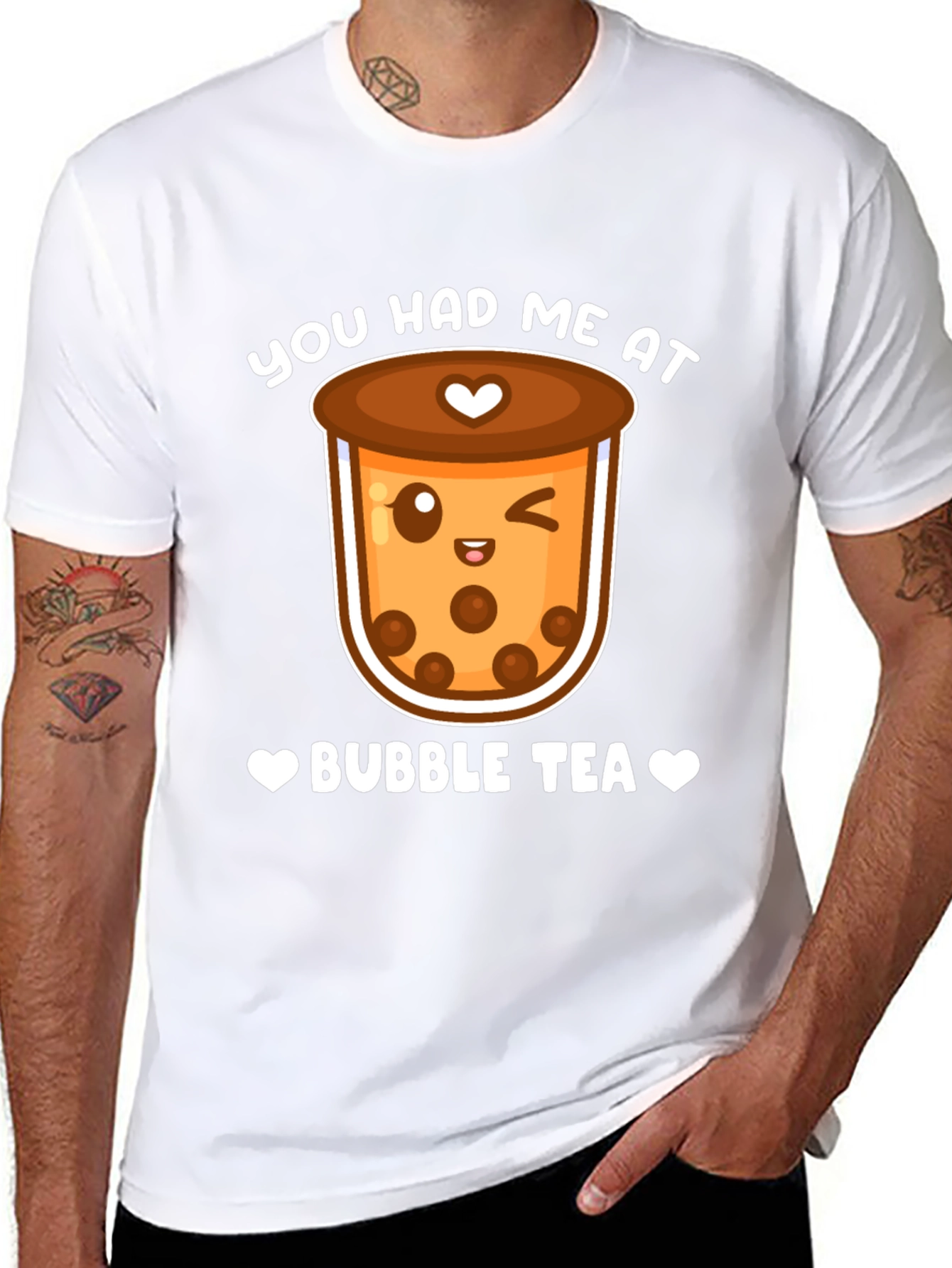 Black You Had Me At Bubble Tea Graphic T-Shirt view 8