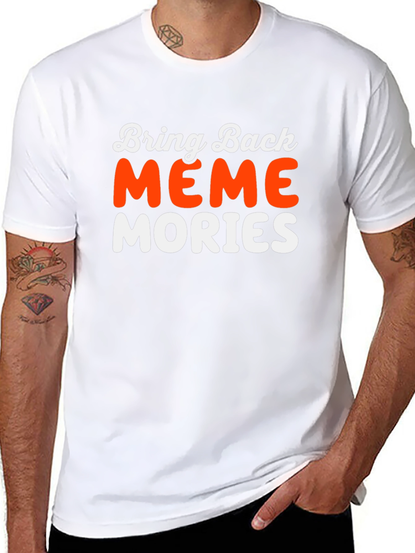 Black Meme Memories Graphic T-Shirt view 8
