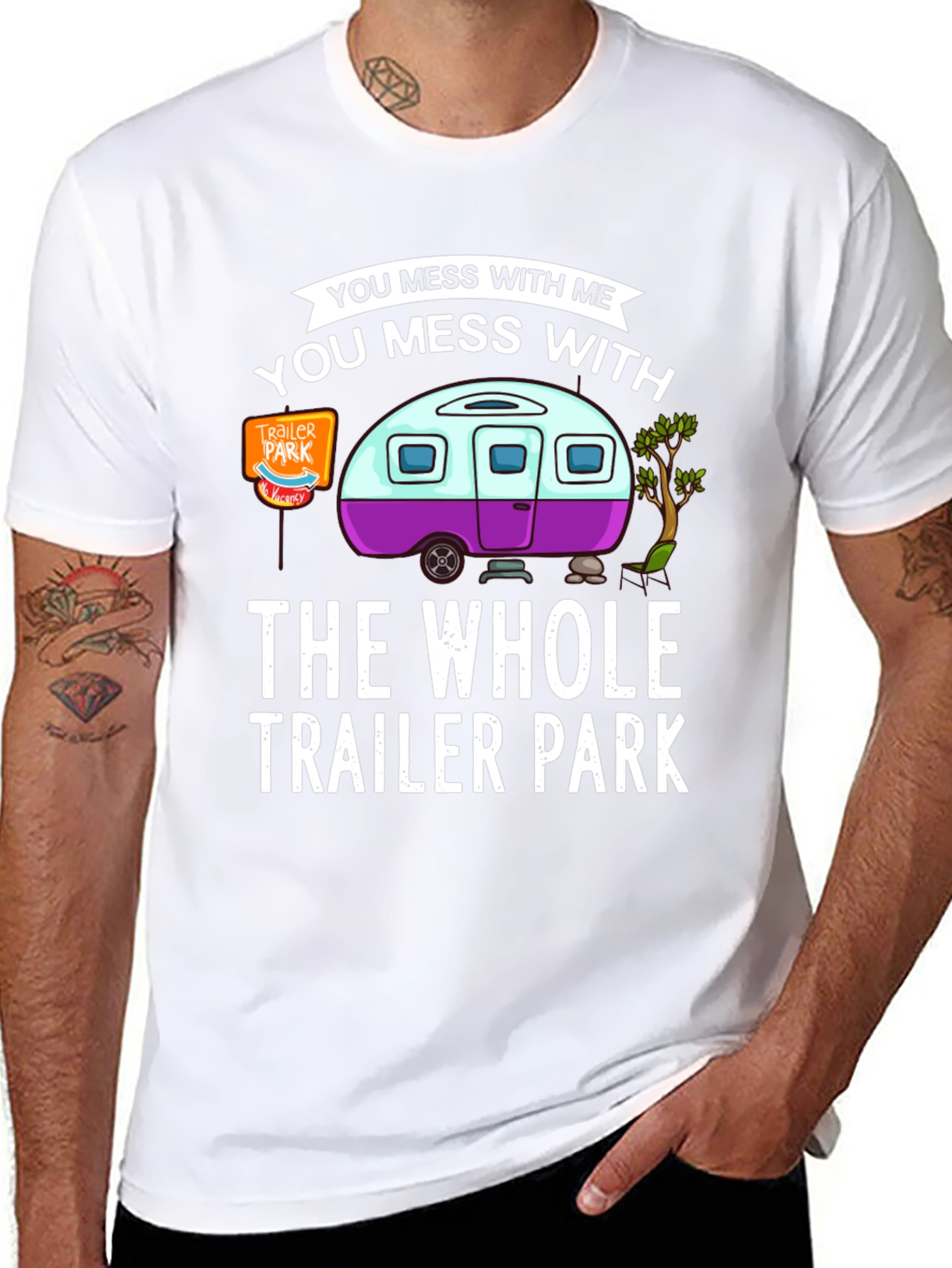 Black Mess with Me, Trailer Park T-Shirt view 8