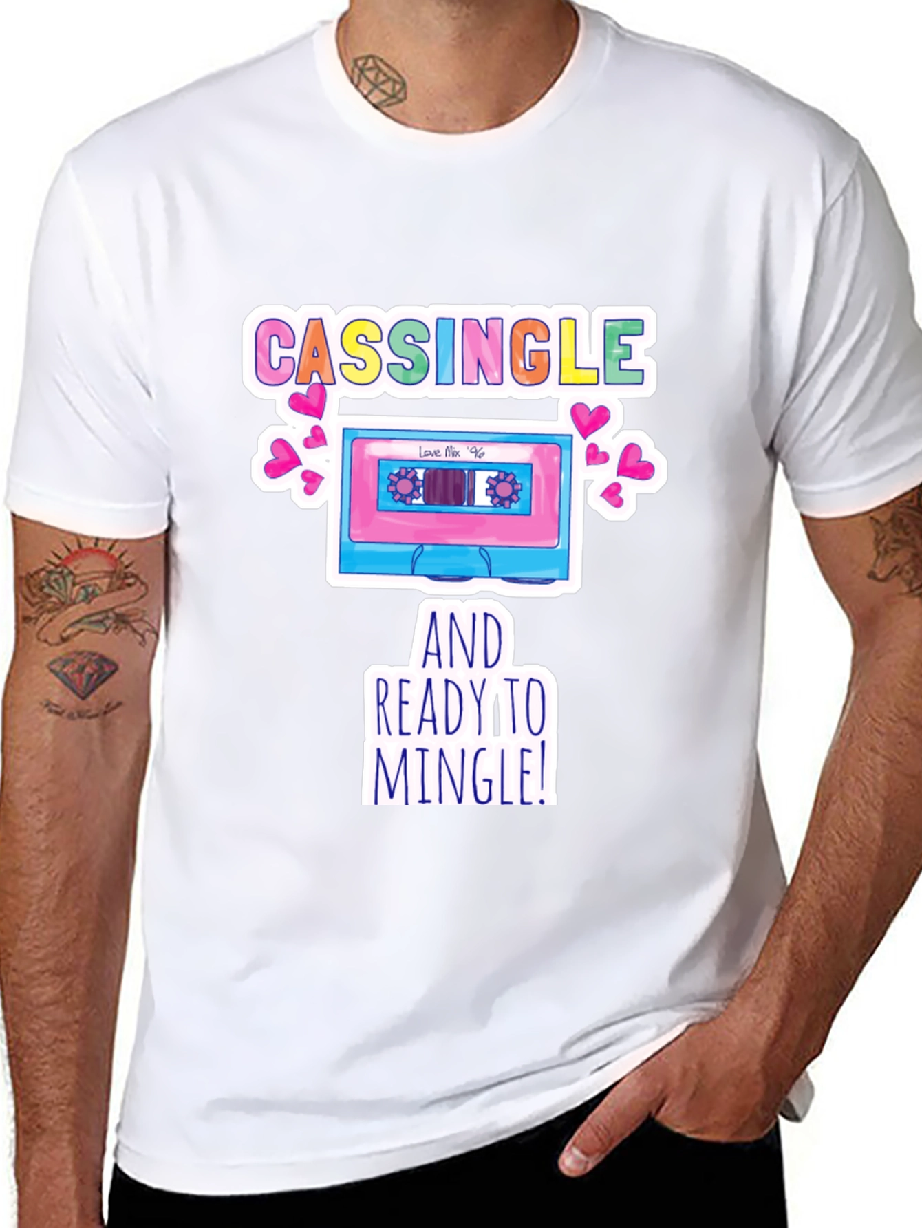 Black Cassingle and Ready to Mingle T-Shirt view 8