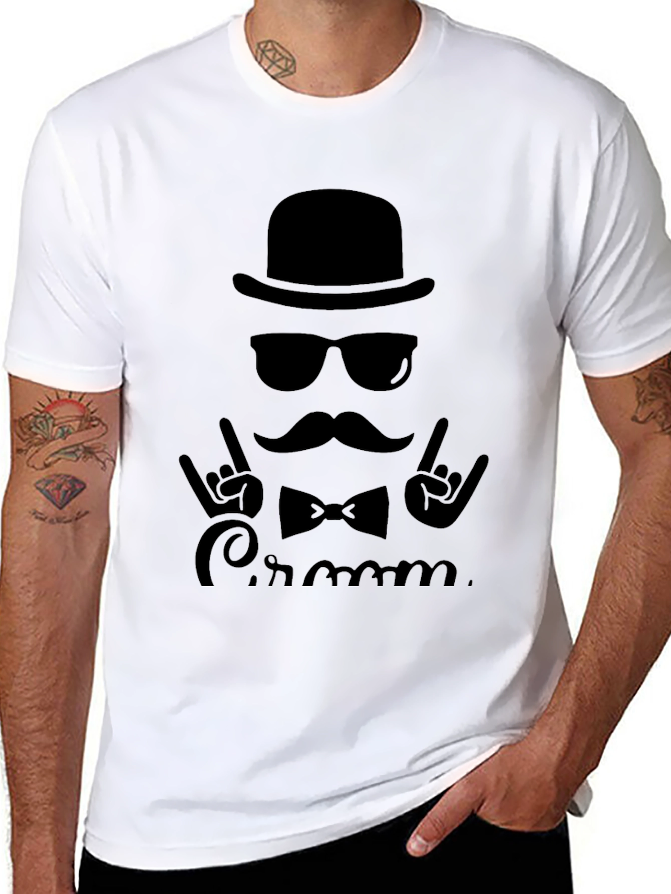 Black Cool Groom T-Shirt: Stylish Design, Perfect for Bachelor Parties! view 8