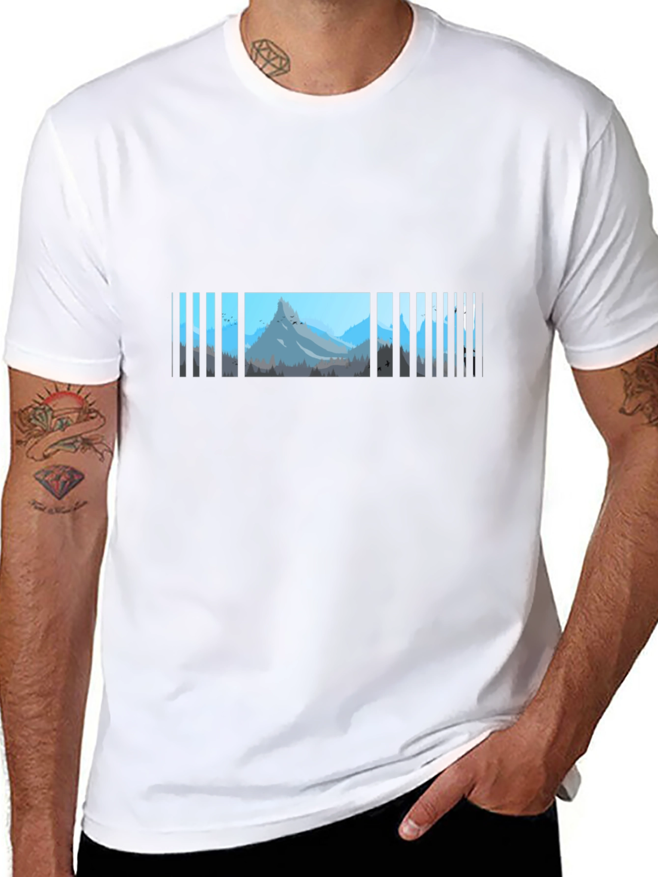 Black Mountain Barcode T-Shirt view 8