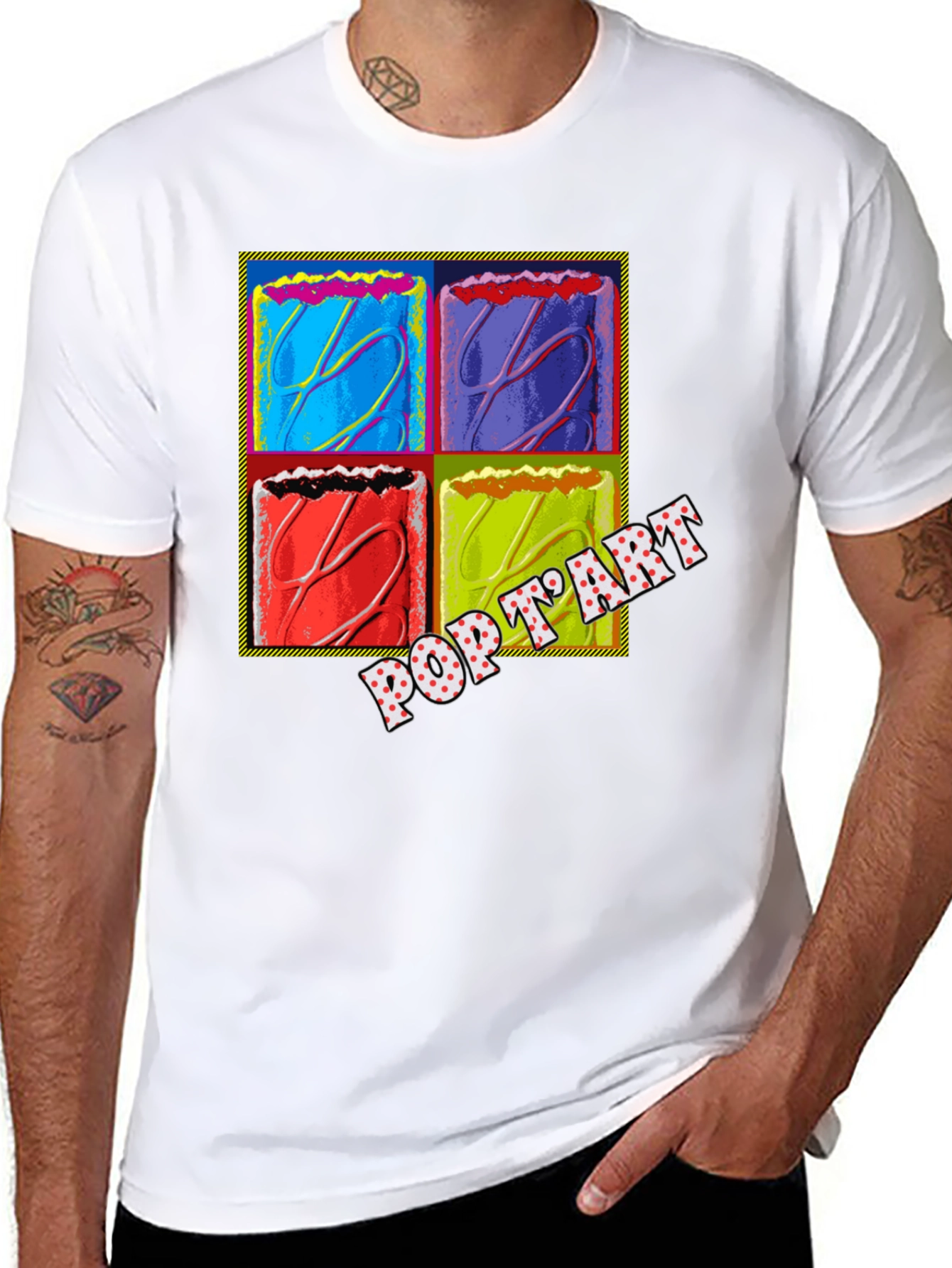 Black Pop Art Pop-Tart T-Shirt view 8