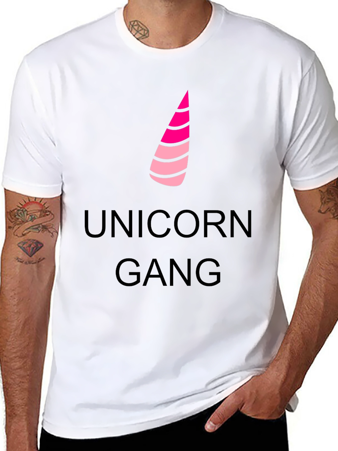 Black Unicorn Gang Black T-Shirt view 8