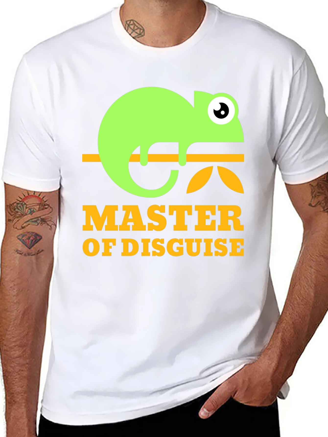 Black Master of Disguise Chameleon T-Shirt view 8