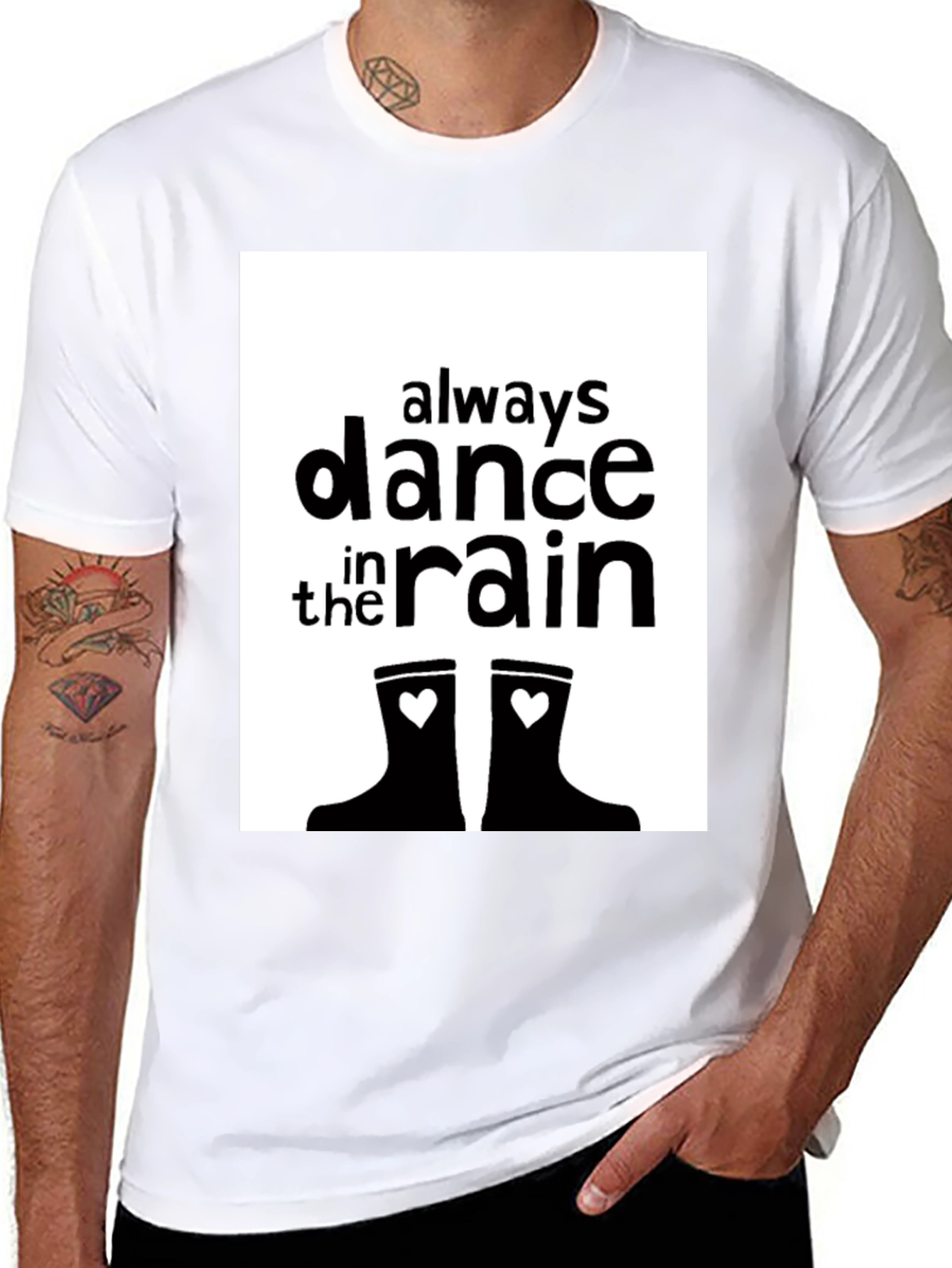 Black Dance in the Rain Graphic Tee view 8