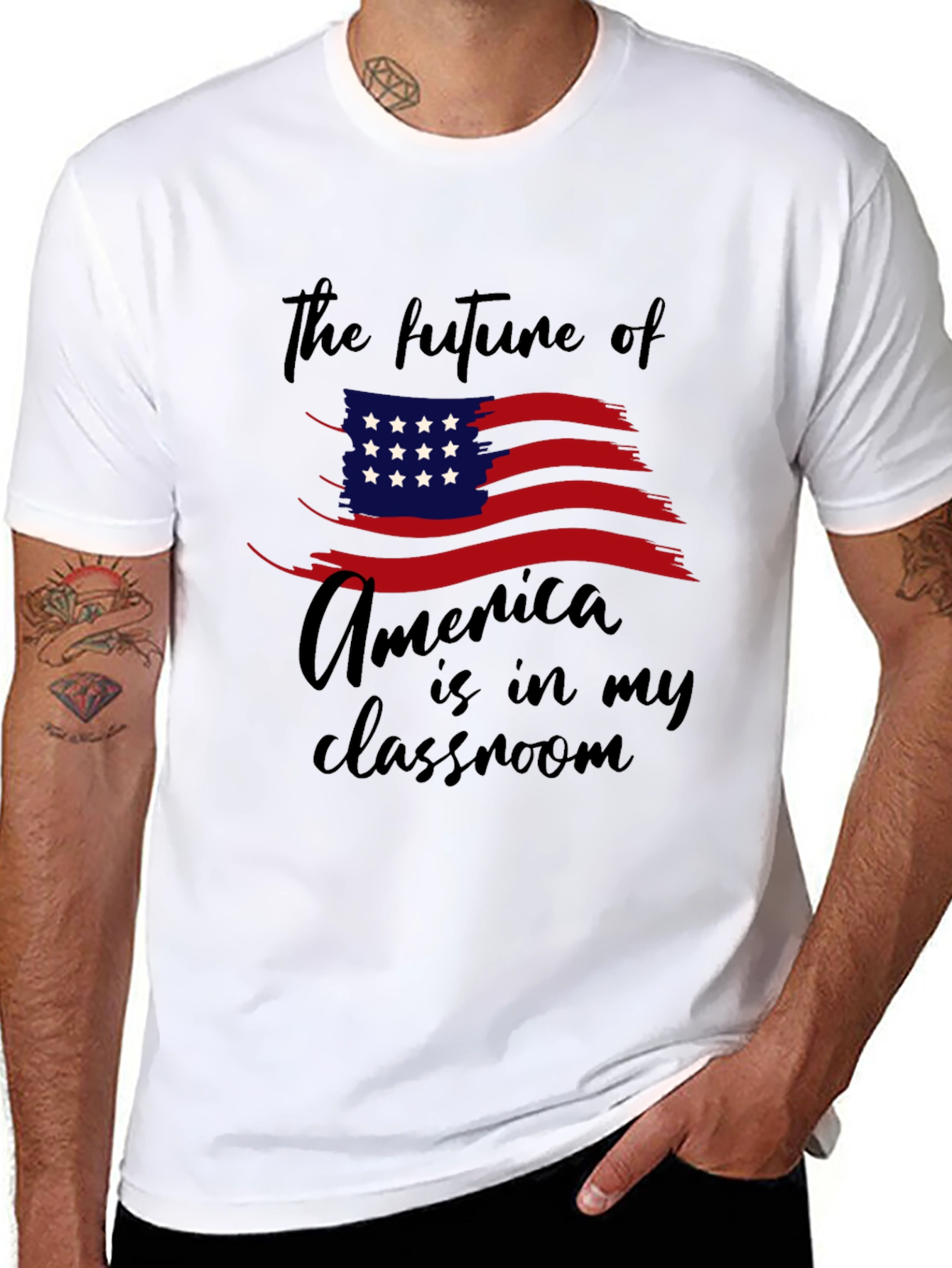 Black The Future of America T-Shirt view 8