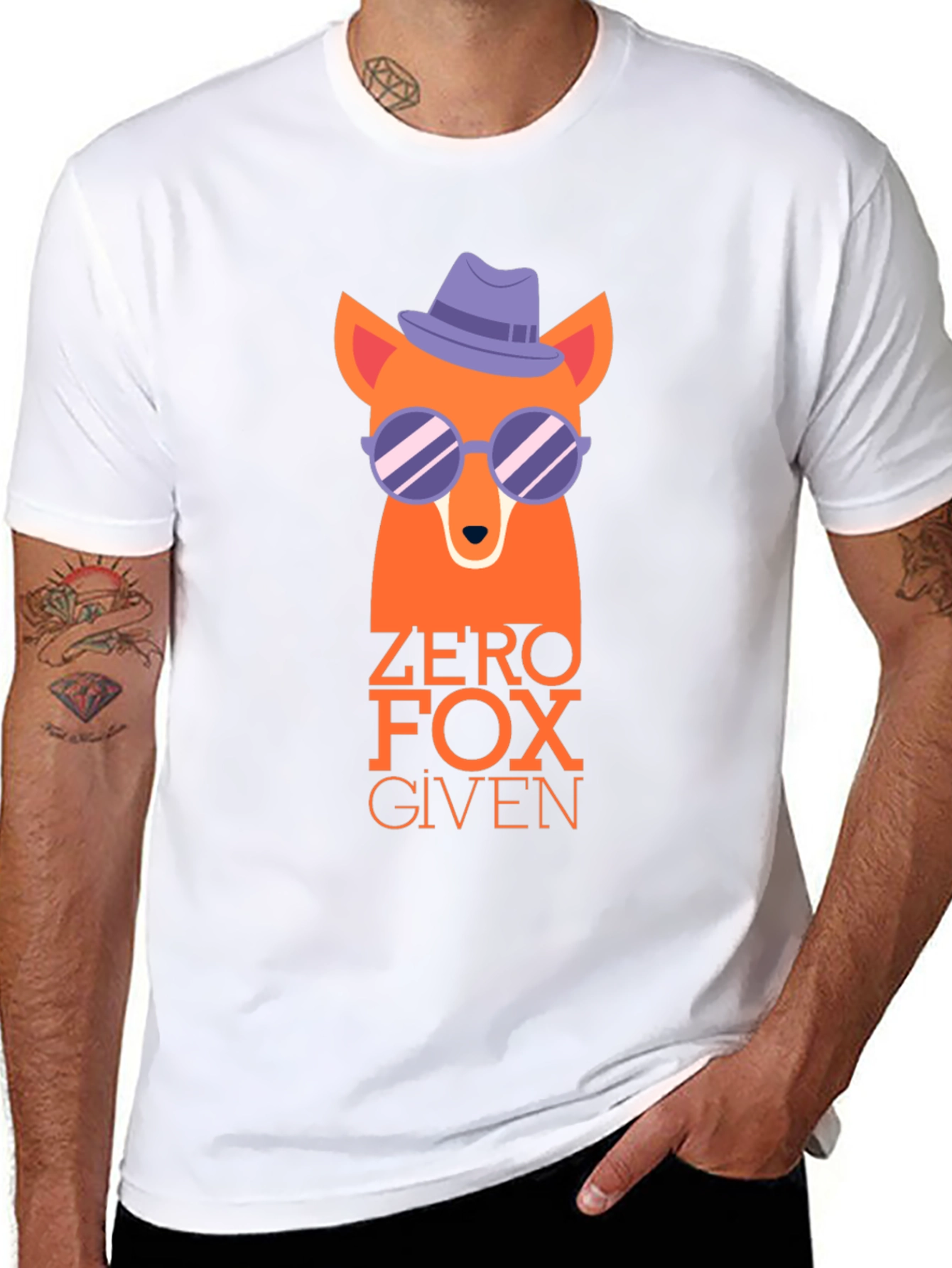 Black Zero Fox Given Graphic Tee - Cool & Funny view 8