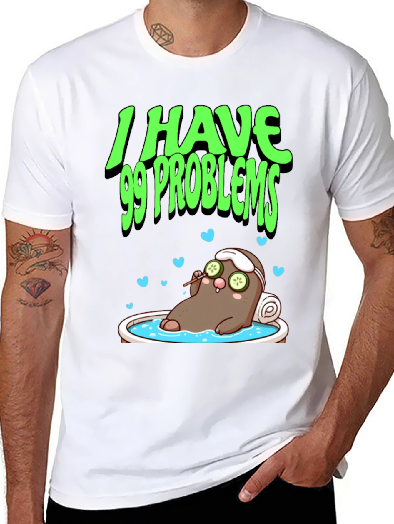 Black 99 Problems Potato Spa T-Shirt - Relaxed Fit view 8
