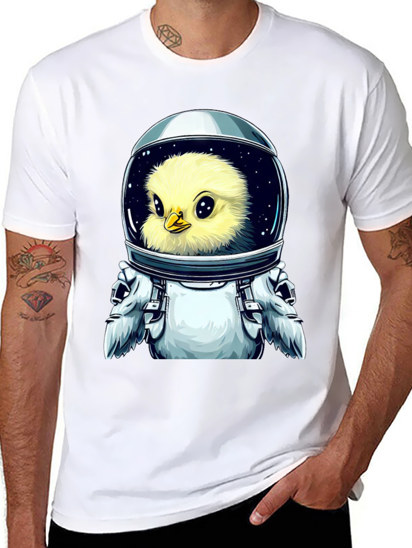 Black Astronaut Chick T-Shirt - Space Adventure view 8