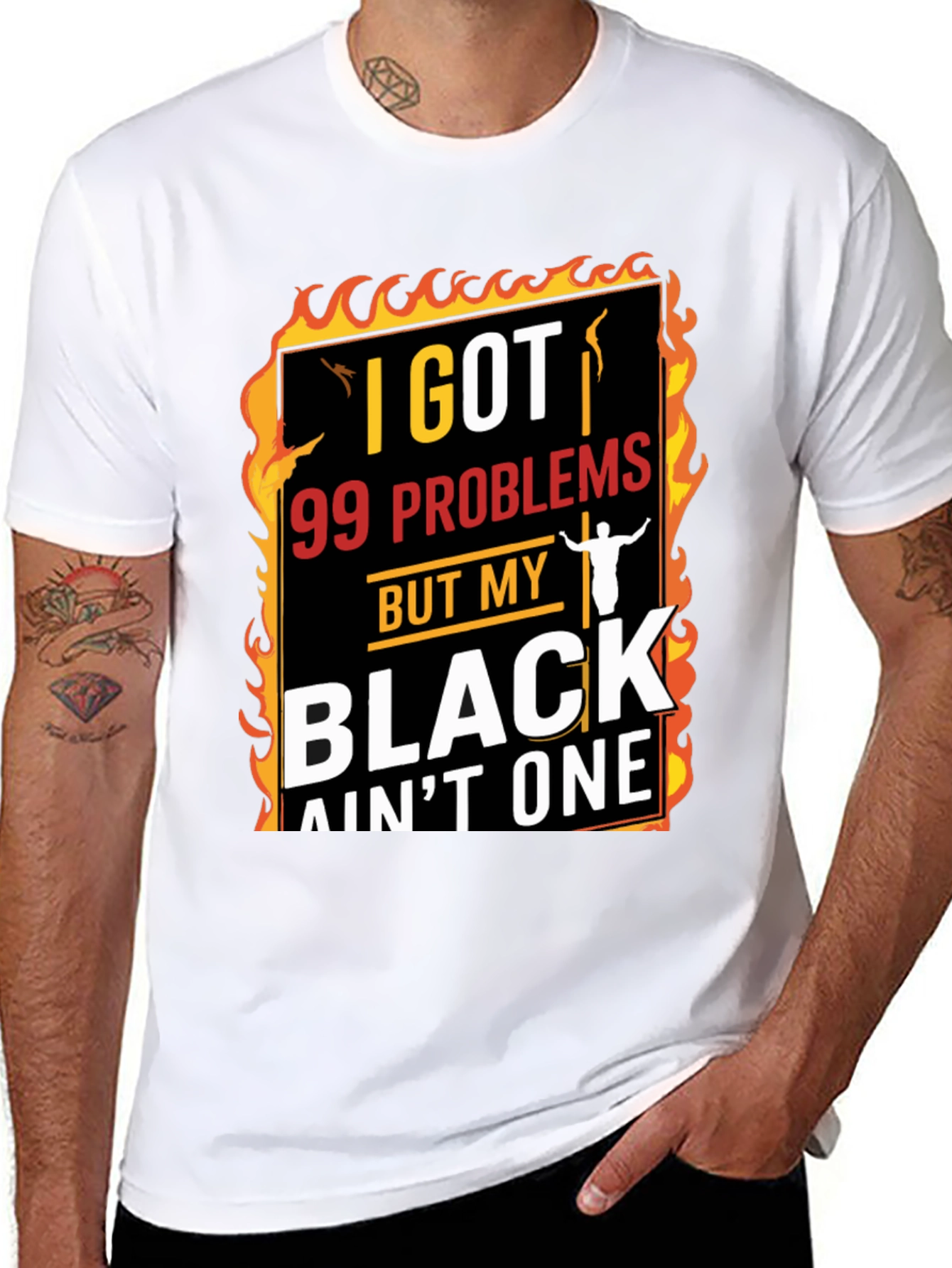 Black I Got 99 Problems T-Shirt view 8