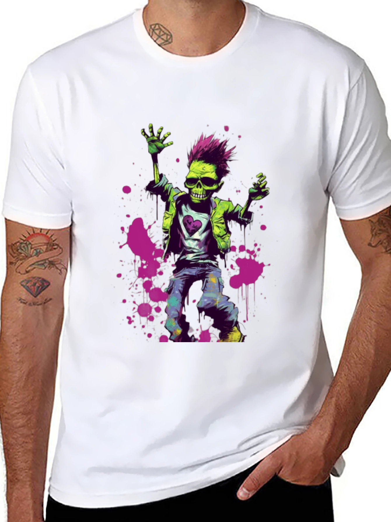 Zombie Punk T-Shirt - Unique Graphic Tee - 8