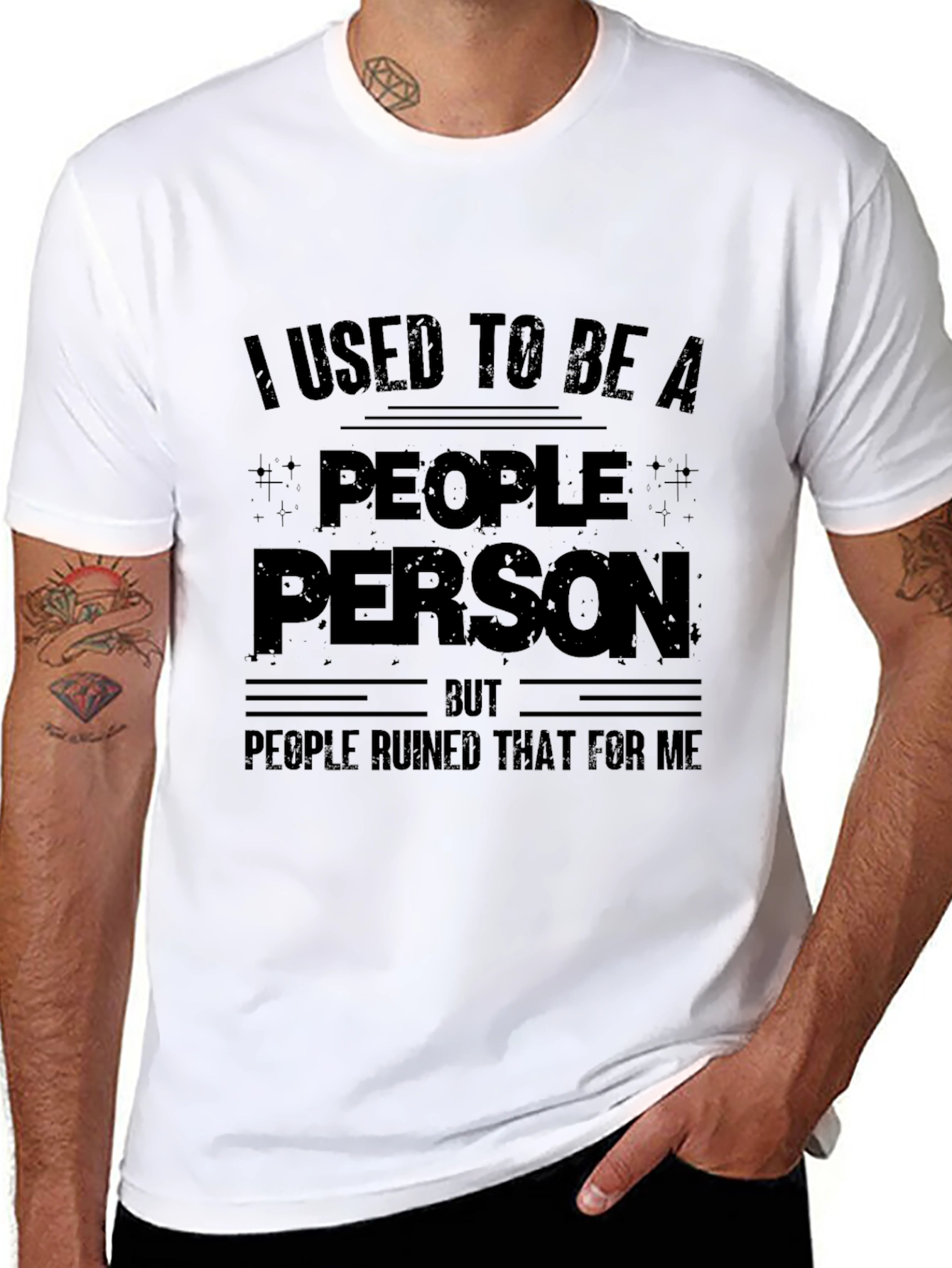 Black People Person T-Shirt - Funny Sarcastic Tee view 8