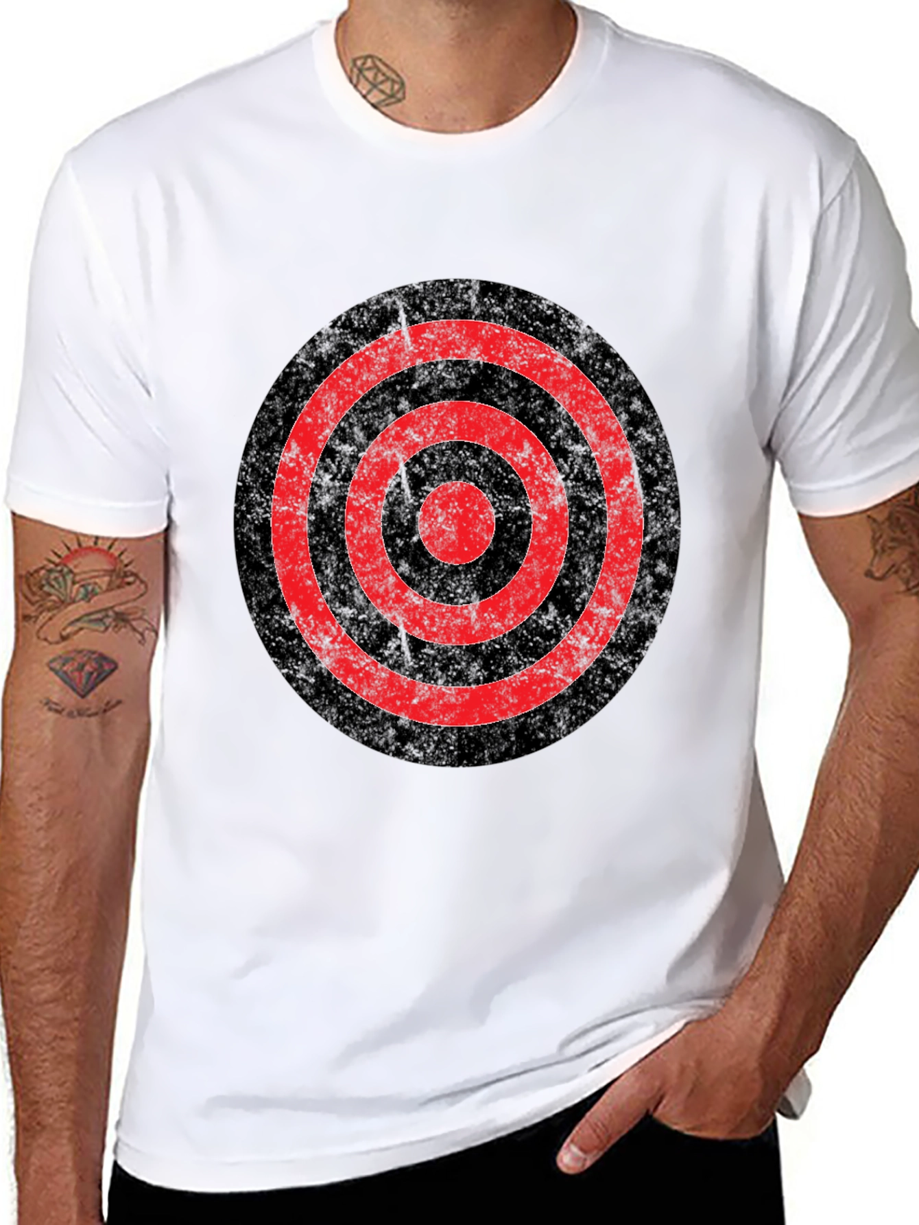 Black Target Graphic Tee - Bold Roundel Design view 8